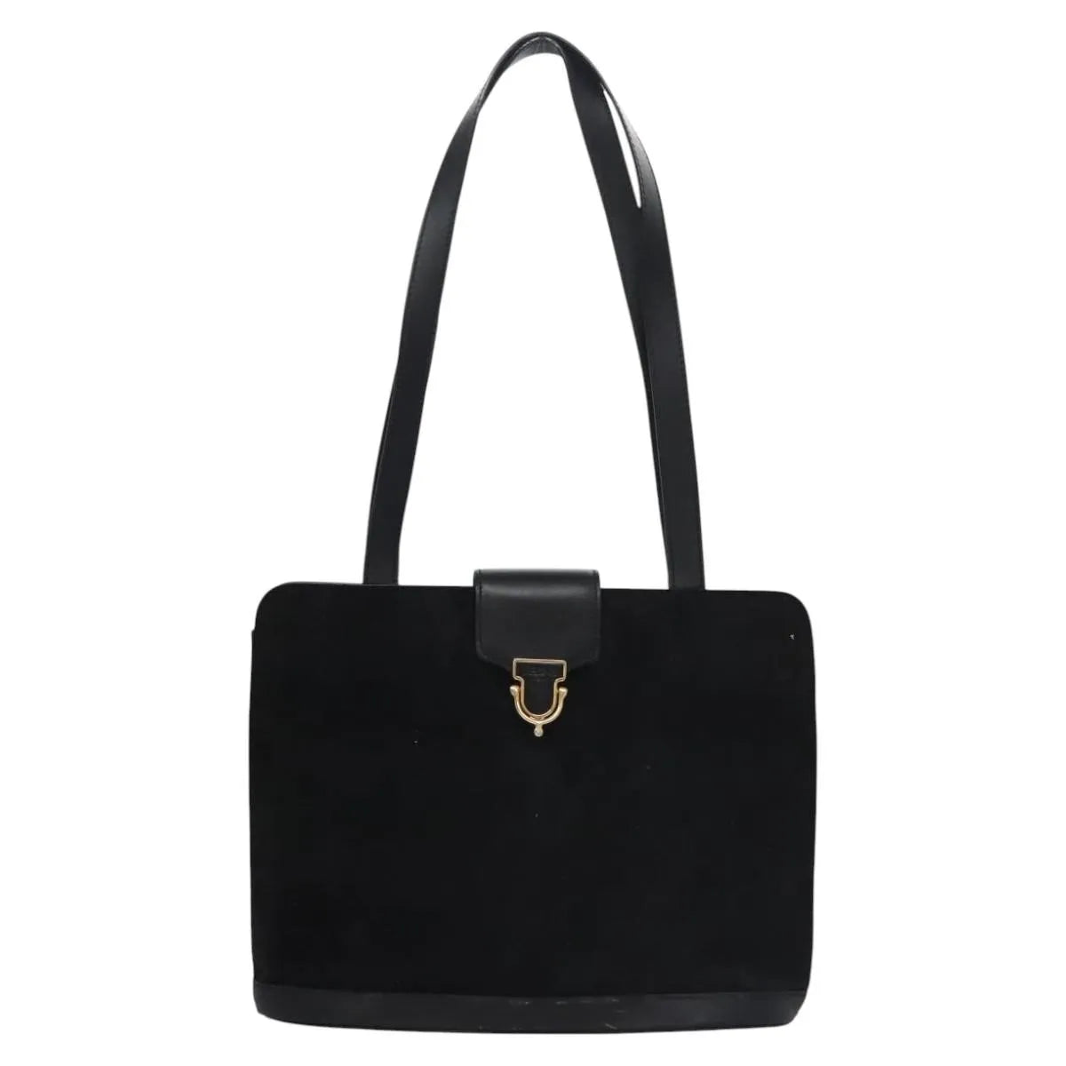 Celine Vintage Suede Black Suede Shoulder Bag Bag (Pre-Owned)