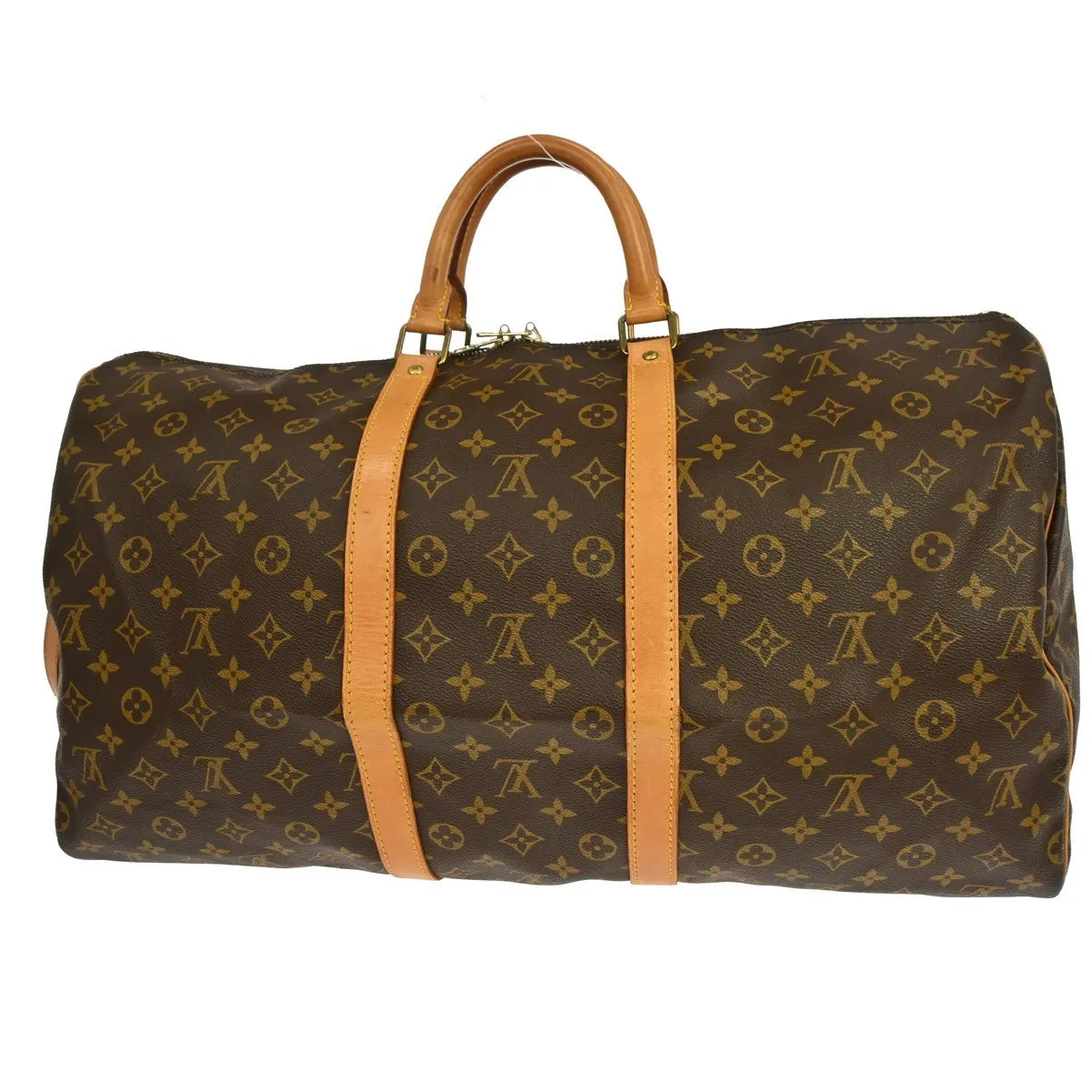 Louis Vuitton Keepall Bandouliere Monogram Canvas Brown Canvas Travel Bag Bag (Pre-Owned)