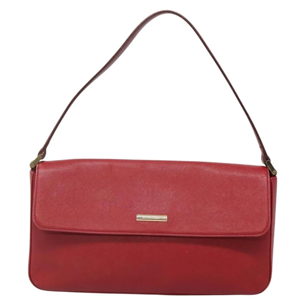 Burberry Vintage Leather Red Leather Shoulder Bag Bag (Pre-Owned)