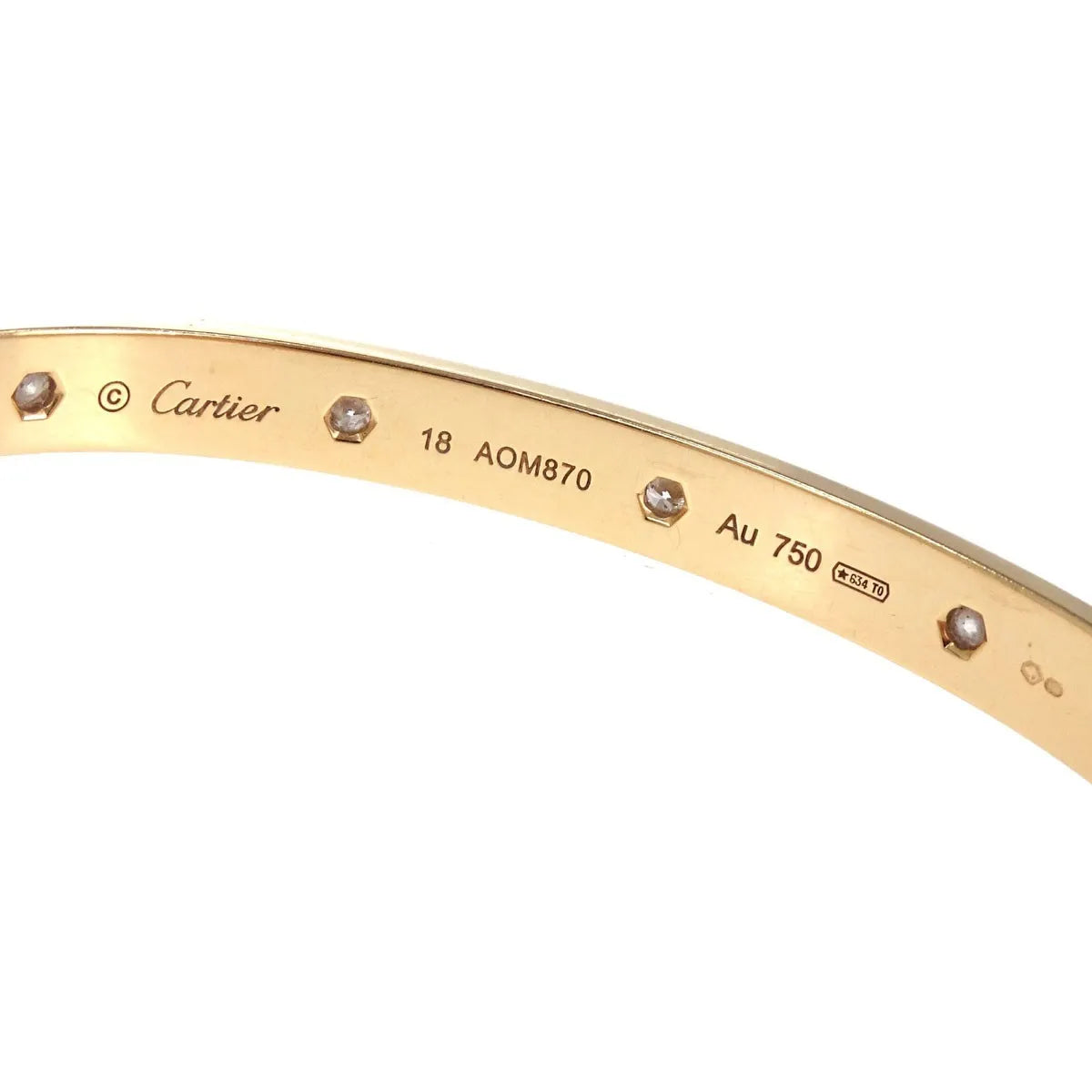 Cartier Love 18K Rose Gold And Diamonds Gold Gold Bracelet Jewelry (Pre-Owned)