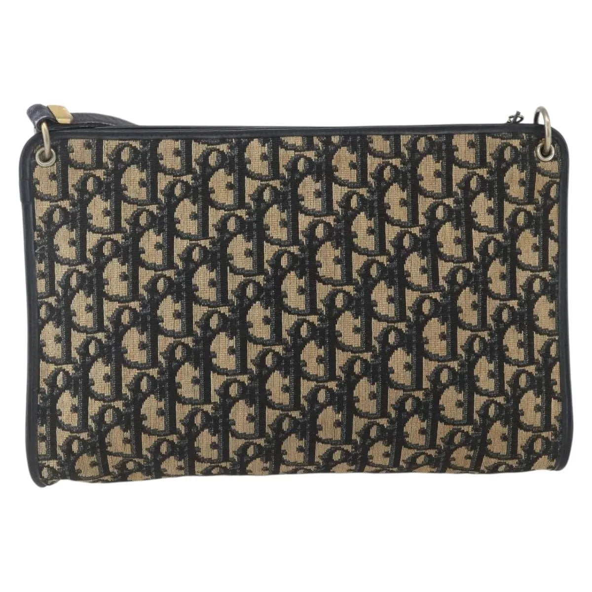 Christian Dior Vintage Trotter Canvas Navy Canvas Shoulder Bag Bag (Pre-Owned)