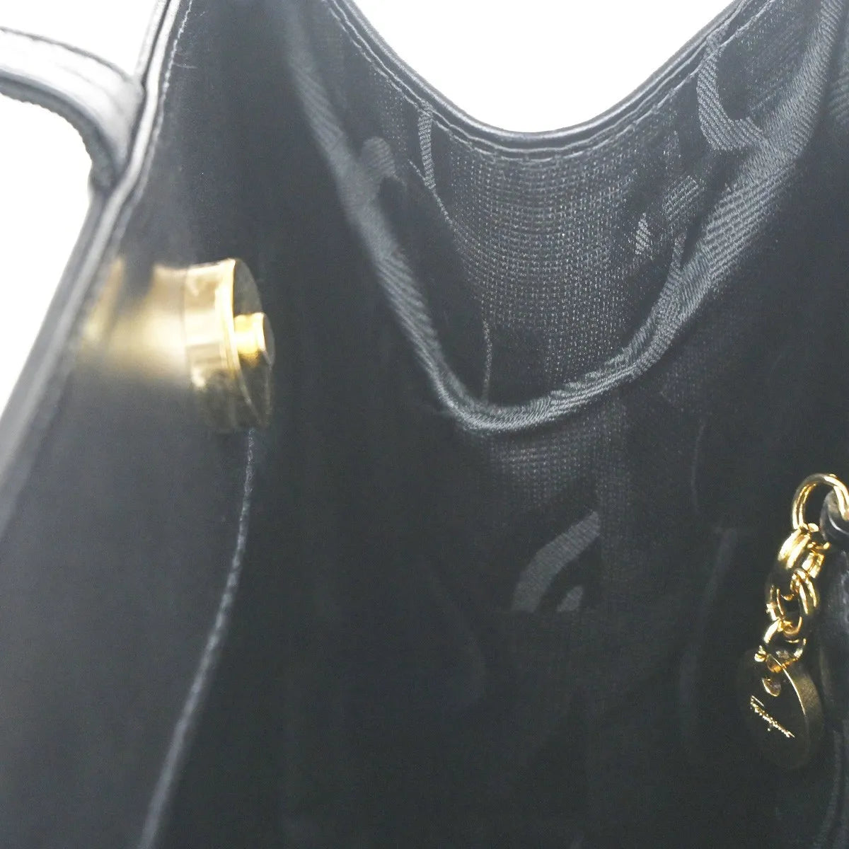 Salvatore Ferragamo Vala Tote Leather Black Leather Tote Bag Bag (Pre-Owned)