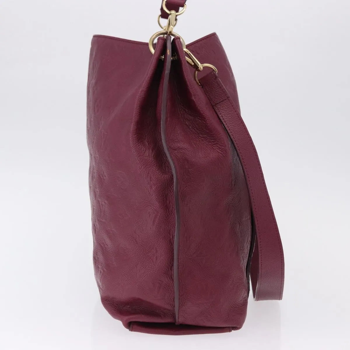 Louis Vuitton Metis Hobo Monogram Empreinte Leather Burgundy Leather Handbag (Pre-Owned)