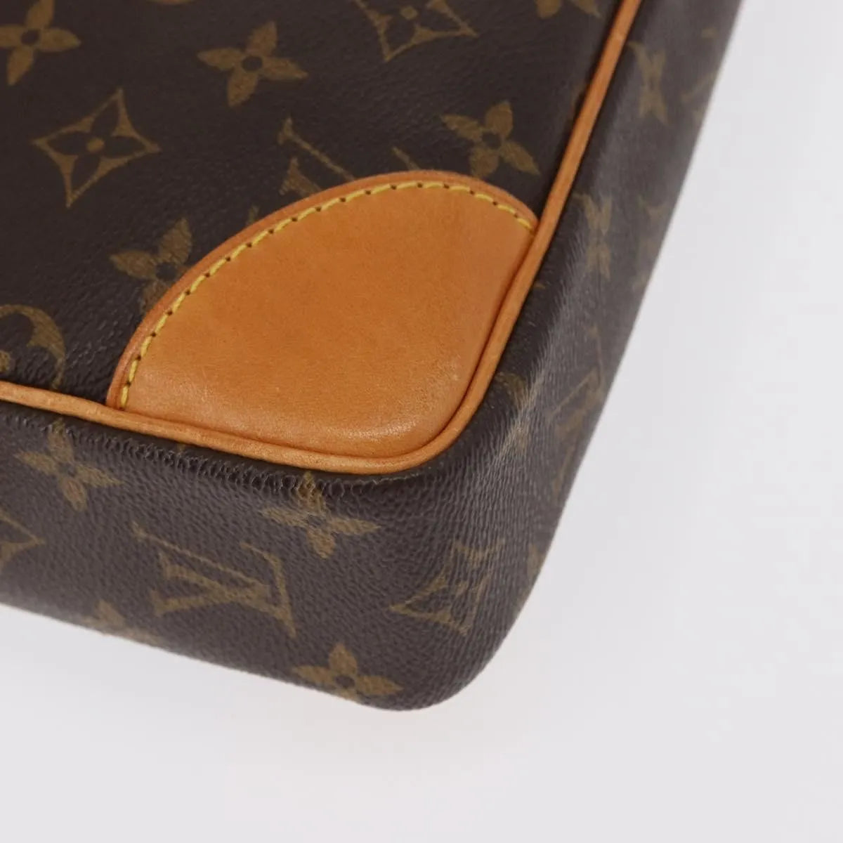 Louis Vuitton Porte Documents Voyage Monogram Canvas Brown Canvas Briefcase Bag (Pre-Owned)