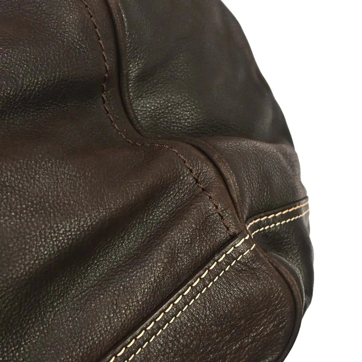 Loewe Anagram Bag Leather Brown Leather Handbag (Pre-Owned)