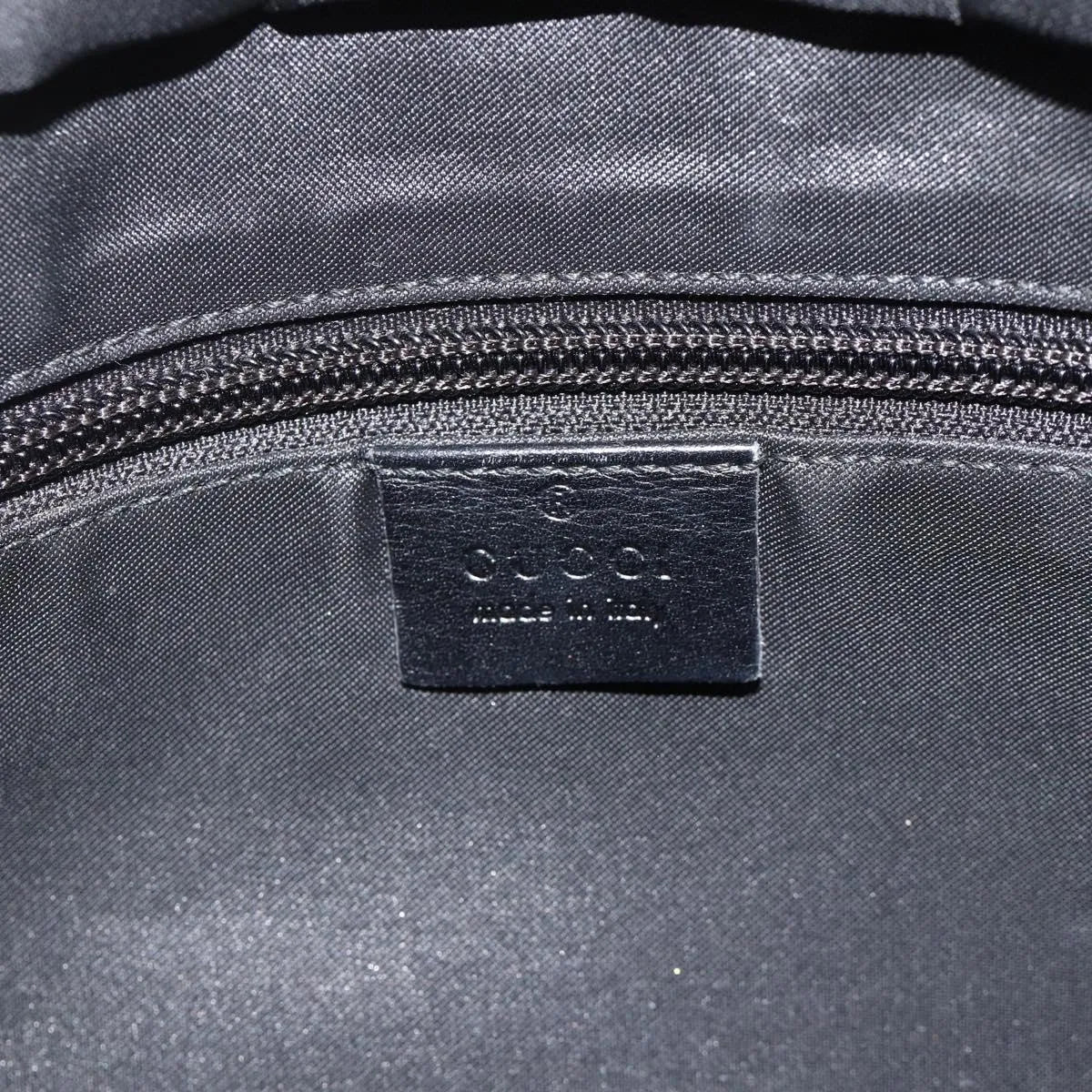 Gucci Vintage Front Pocket Tote Gg Coated Canvas With Leather Black Canvas Tote Bag Bag (Pre-Owned)