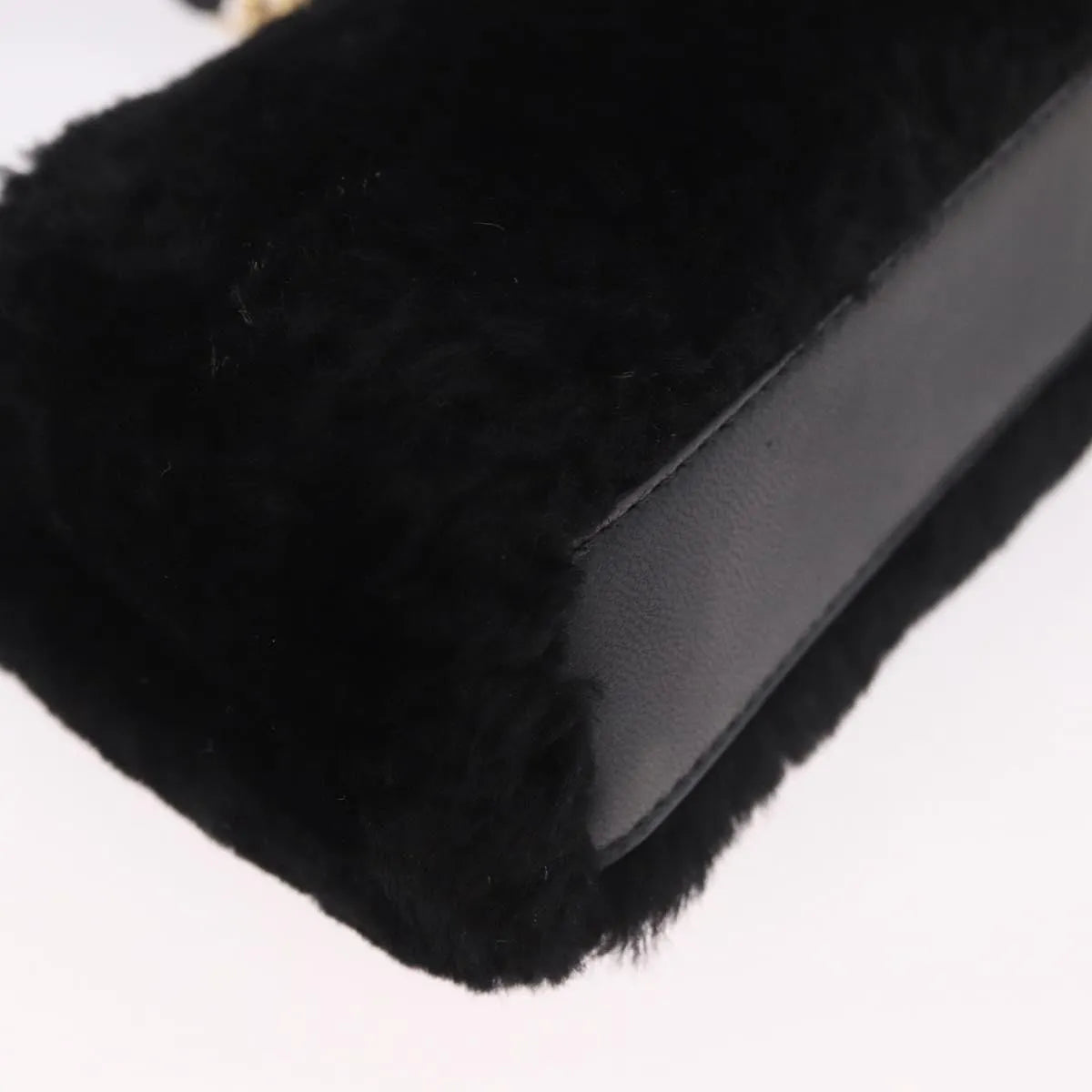 Fendi Peekaboo Fur Black Fur Handbag (Pre-Owned)