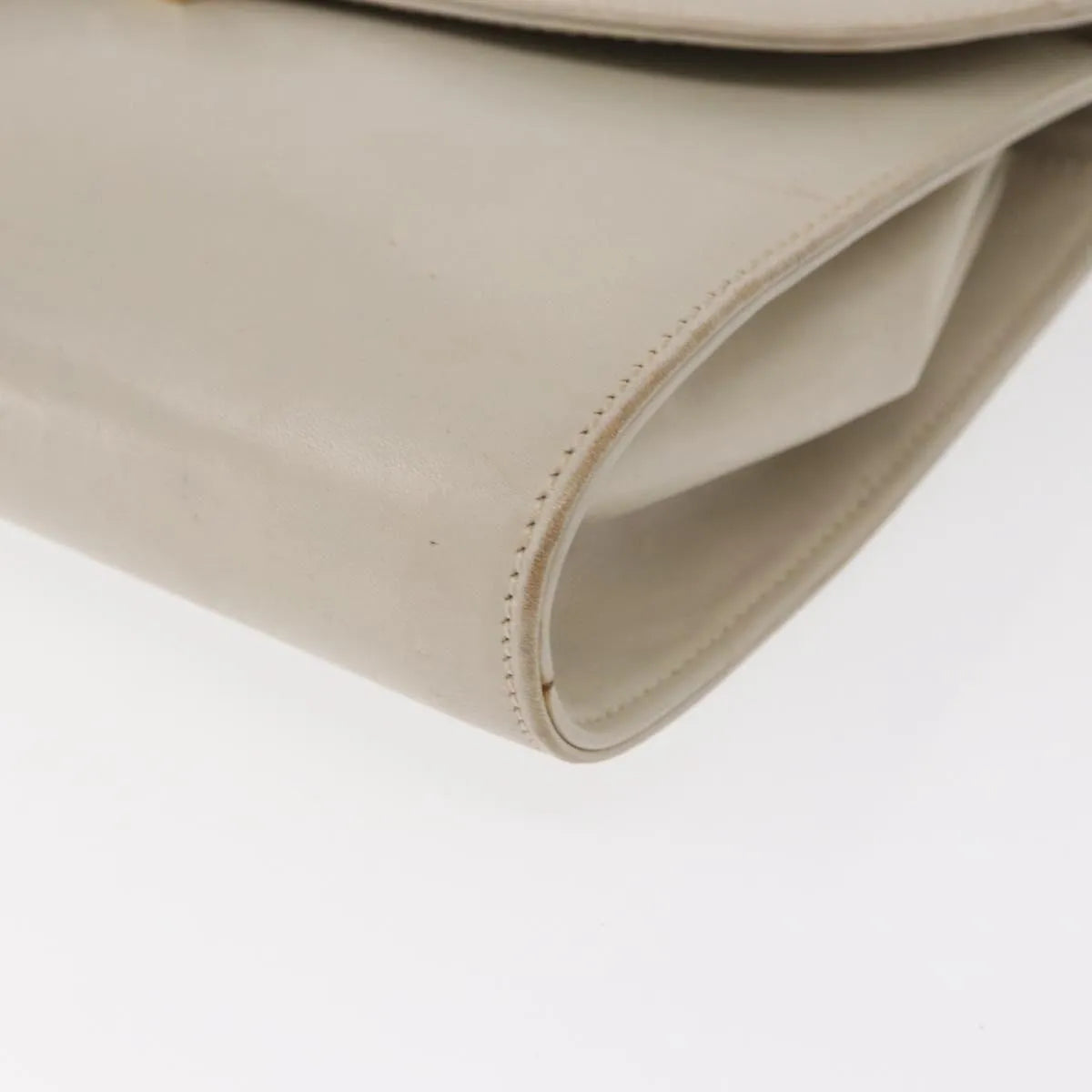 Celine Vintage Leather Ecru Leather Shoulder Bag Bag (Pre-Owned)