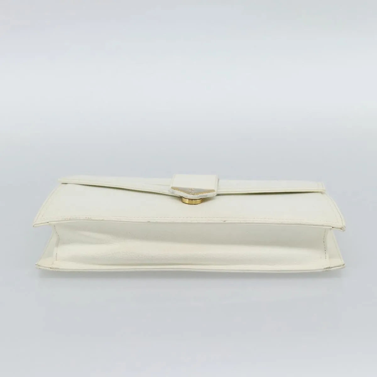 Saint Laurent Vintage Leather White Leather Clutche & Pouche Bag (Pre-Owned)