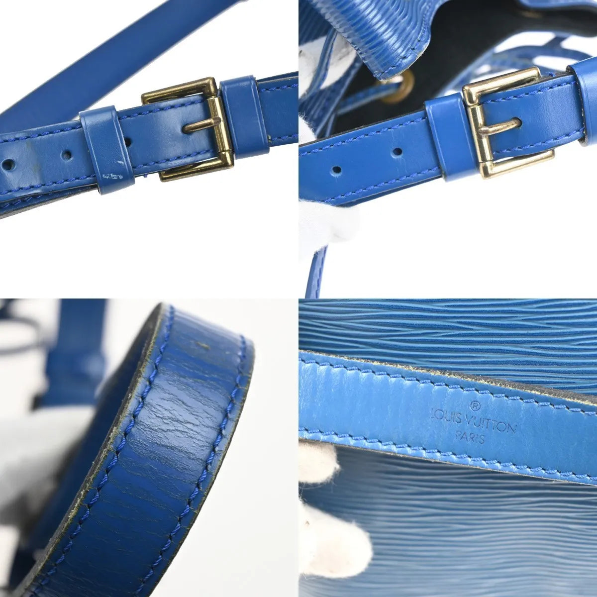Louis Vuitton Petit Noe Epi Leather Blue Leather Shoulder Bag Bag (Pre-Owned)