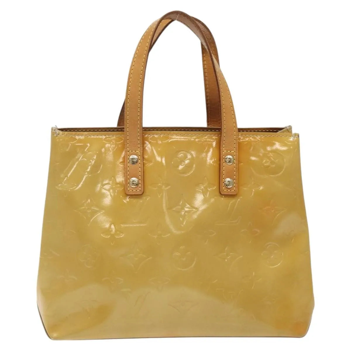 Louis Vuitton Reade Monogram Vernis Beige Patent_Leather Handbag (Pre-Owned)