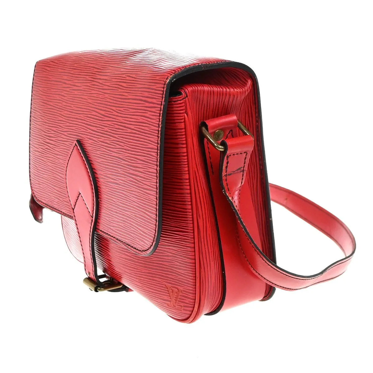 Louis Vuitton Cartouchiere Epi Leather Red Leather Shoulder Bag Bag (Pre-Owned)