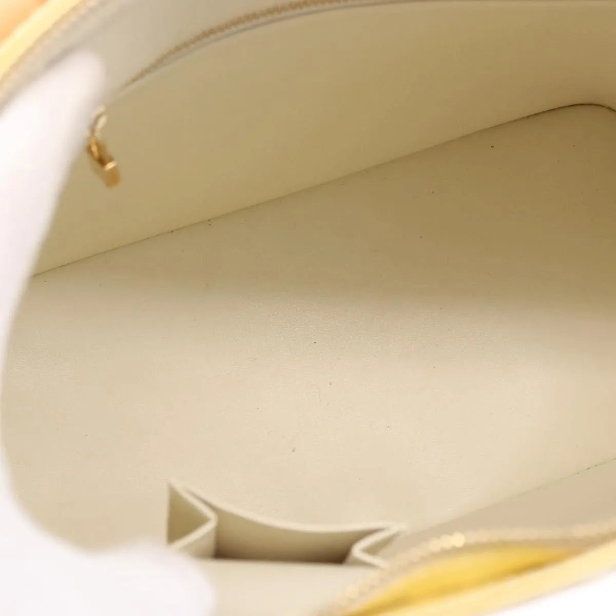 Louis Vuitton Houston Monogram Vernis Beige Patent_Leather Handbag (Pre-Owned)
