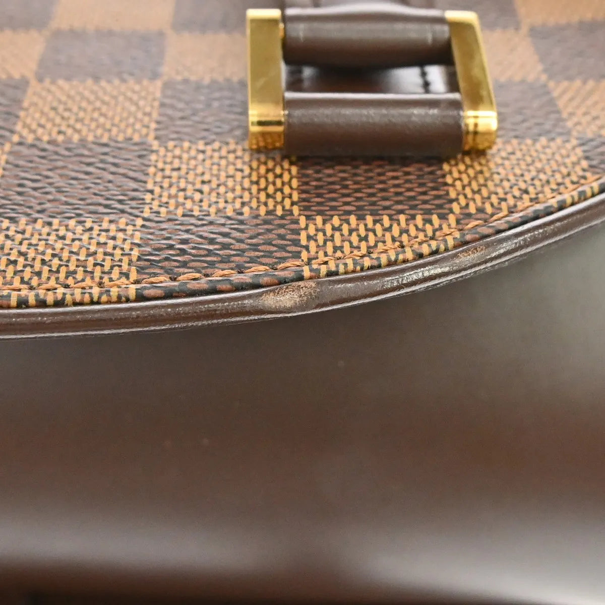 Louis Vuitton Sarria Damier Ebene Brown Canvas Handbag (Pre-Owned)