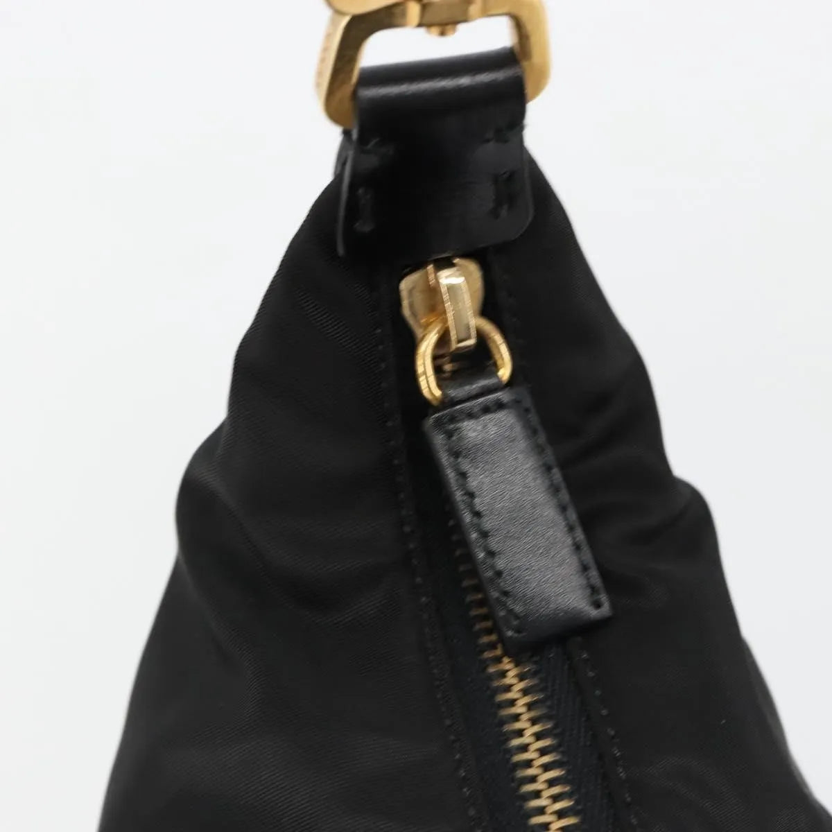Prada Shoulder Python Black Nylon Shoulder Bag Bag (Pre-Owned)