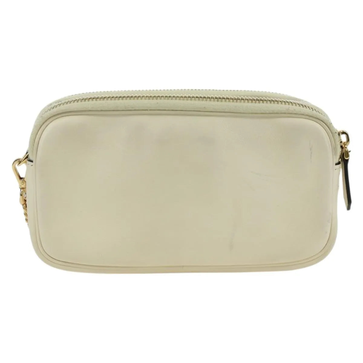 Fendi Easy 2 Baguette Leather Beige Leather Crossbody Bag Bag (Pre-Owned)