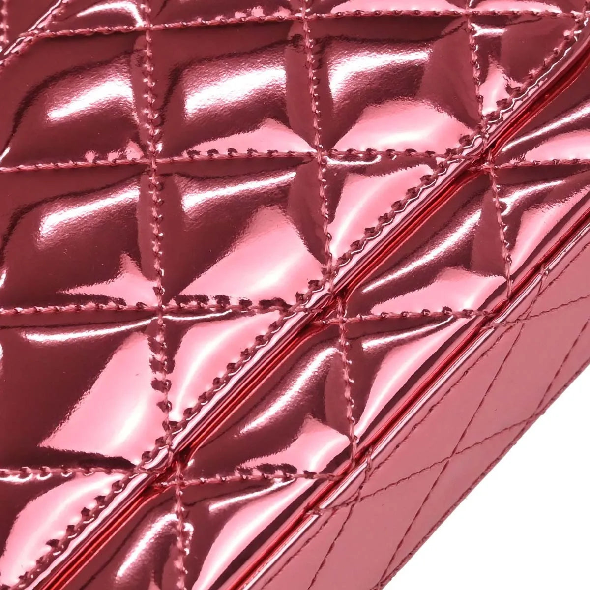 Chanel Hollywood Boulevard Flap Bag Quilted Metallic Leather Pink Leather Shoulder Bag Bag (Pre-Owned)