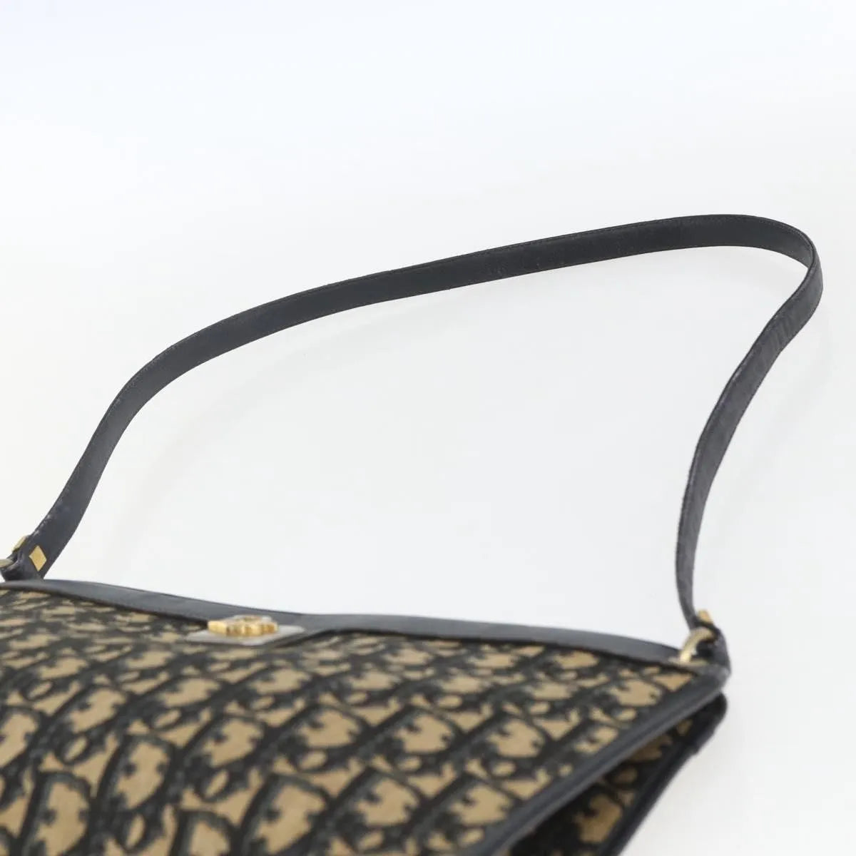Christian Dior Vintage Trotter Canvas Navy Canvas Shoulder Bag Bag (Pre-Owned)