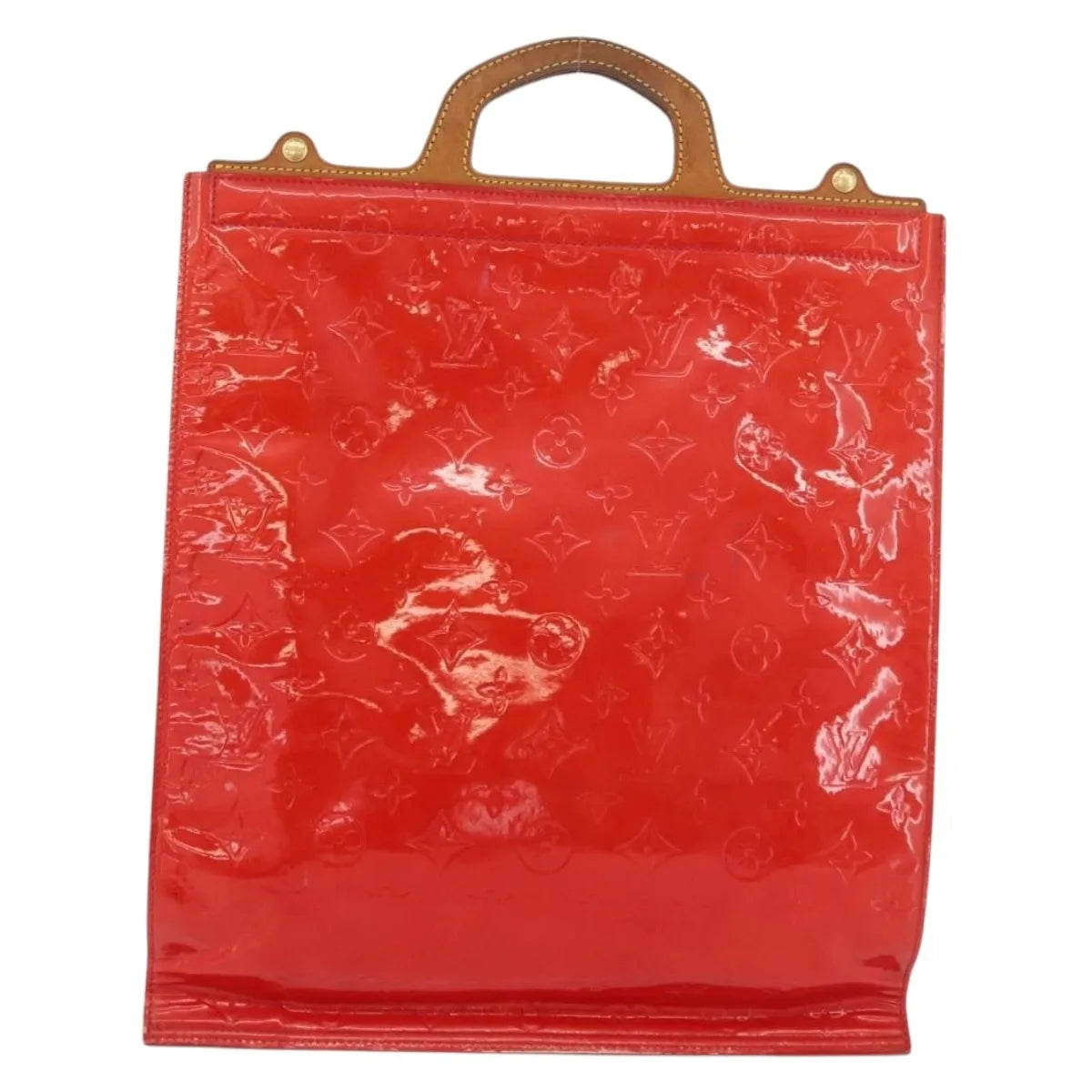 Louis Vuitton Stanton Monogram Vernis Red Patent_Leather Tote Bag Bag (Pre-Owned)