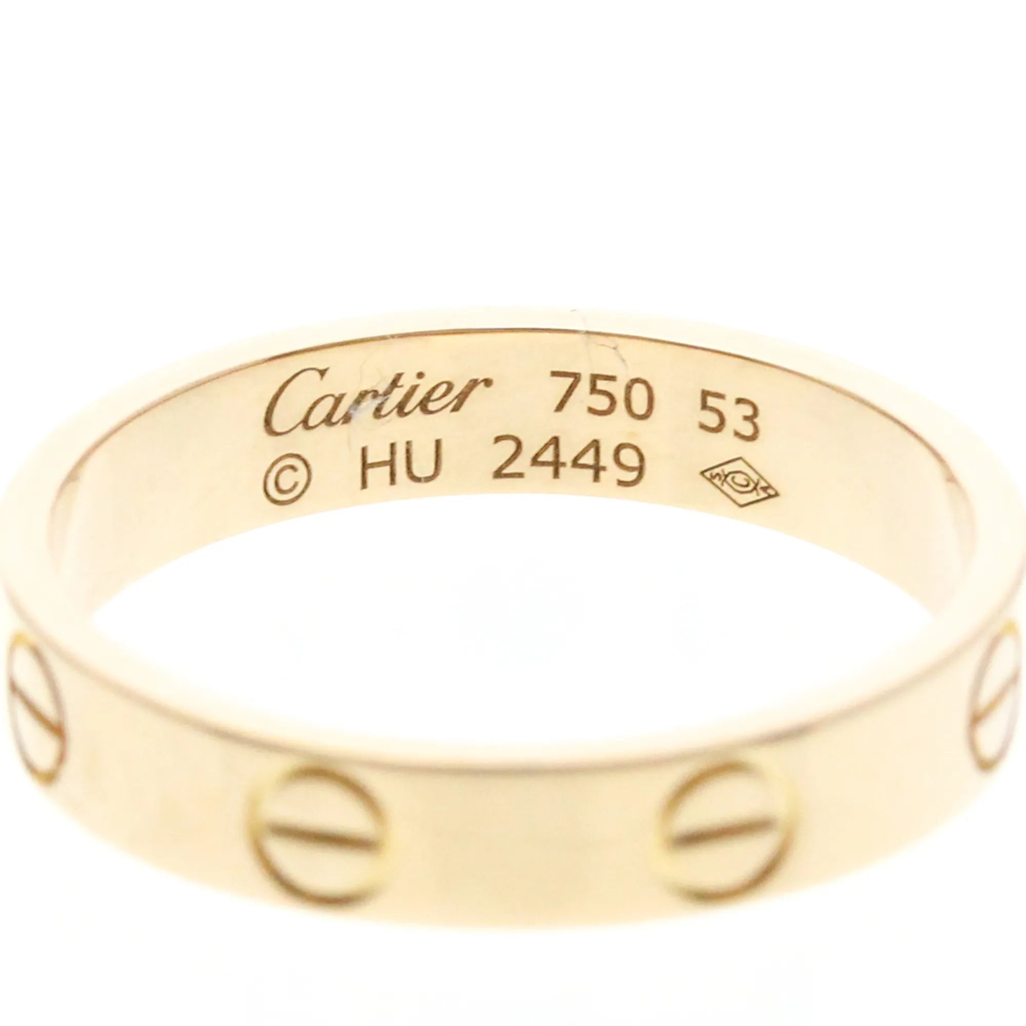 Cartier Love Wedding Band 18K Rose Gold Gold Pink_Gold Ring Jewelry (Pre-Owned)