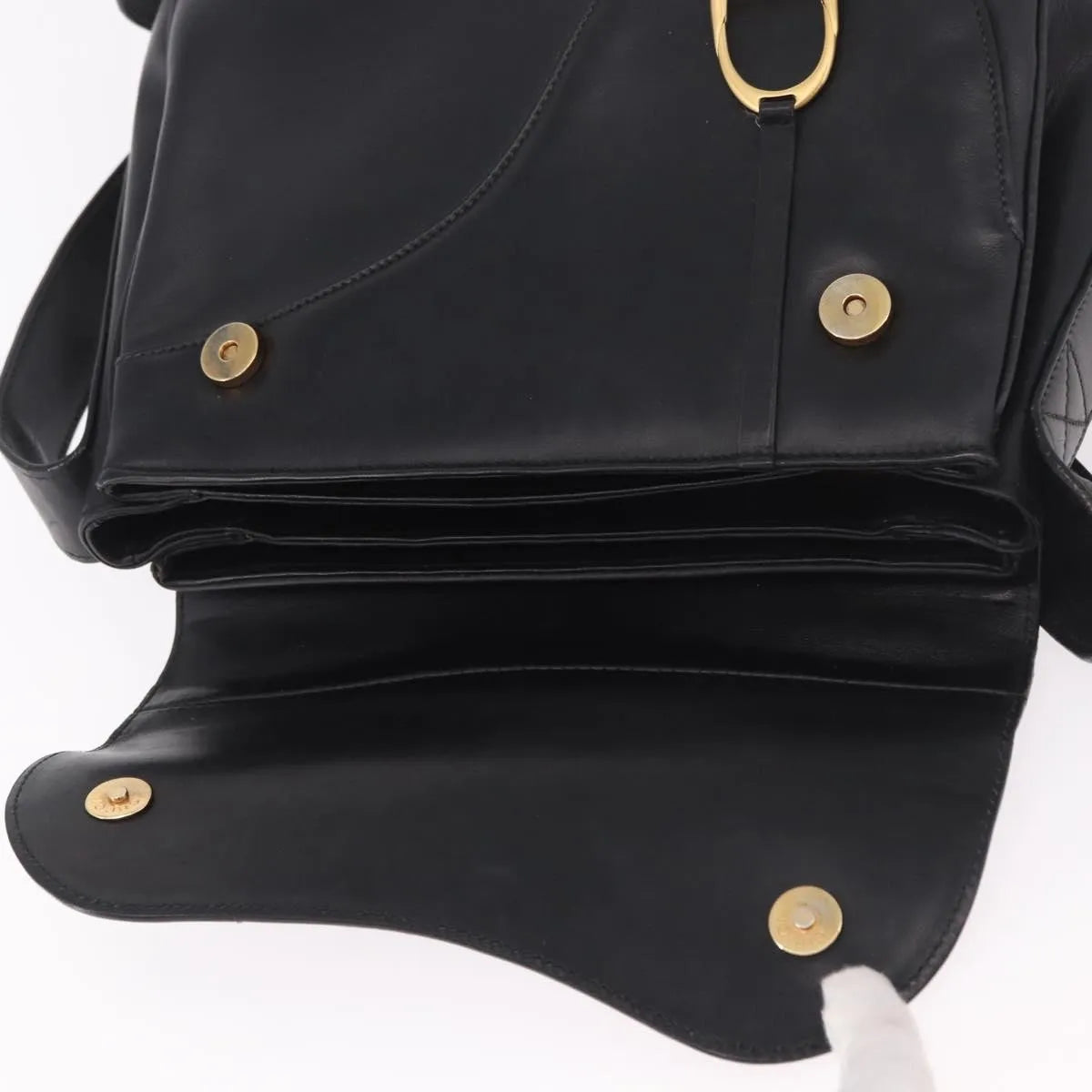 Gucci Vintage Leather Black Leather Shoulder Bag Bag (Pre-Owned)