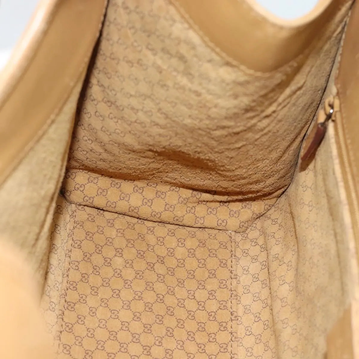 Gucci Piston Jackie O Hobo Leather Beige Leather Handbag (Pre-Owned)