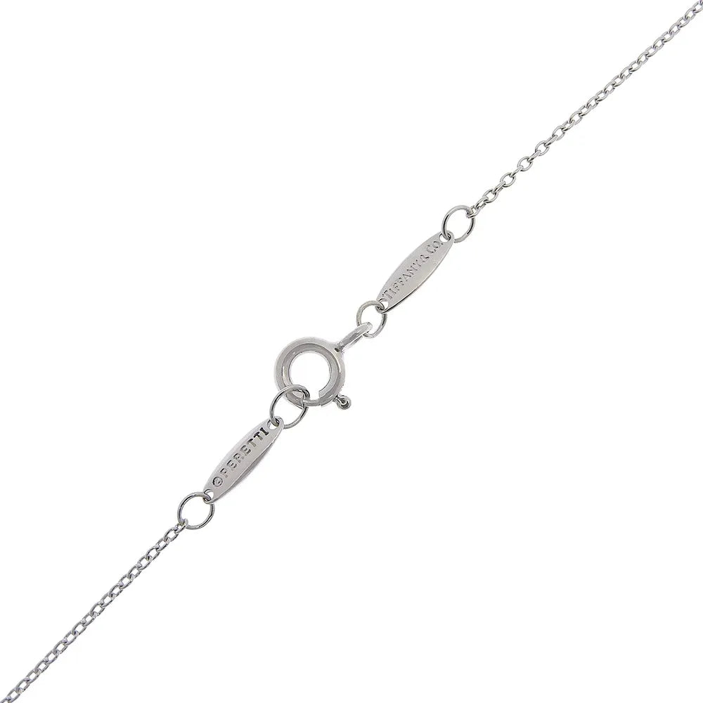 Tiffany & Co. Elsa Peretti Diamonds By The Yard 925 Silver With Diamond Silver Sterling_Silver Necklace Jewelry (Pre-Owned)