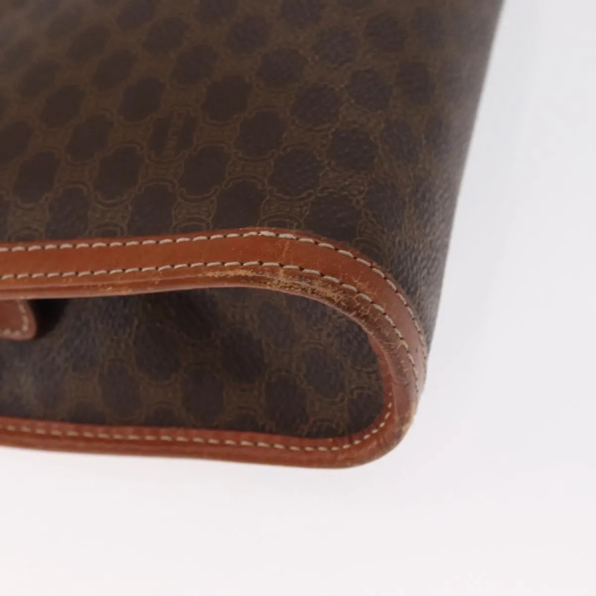 Celine Macadam Pochette Canvas And Leather Brown Canvas Clutche & Pouche Bag (Pre-Owned)