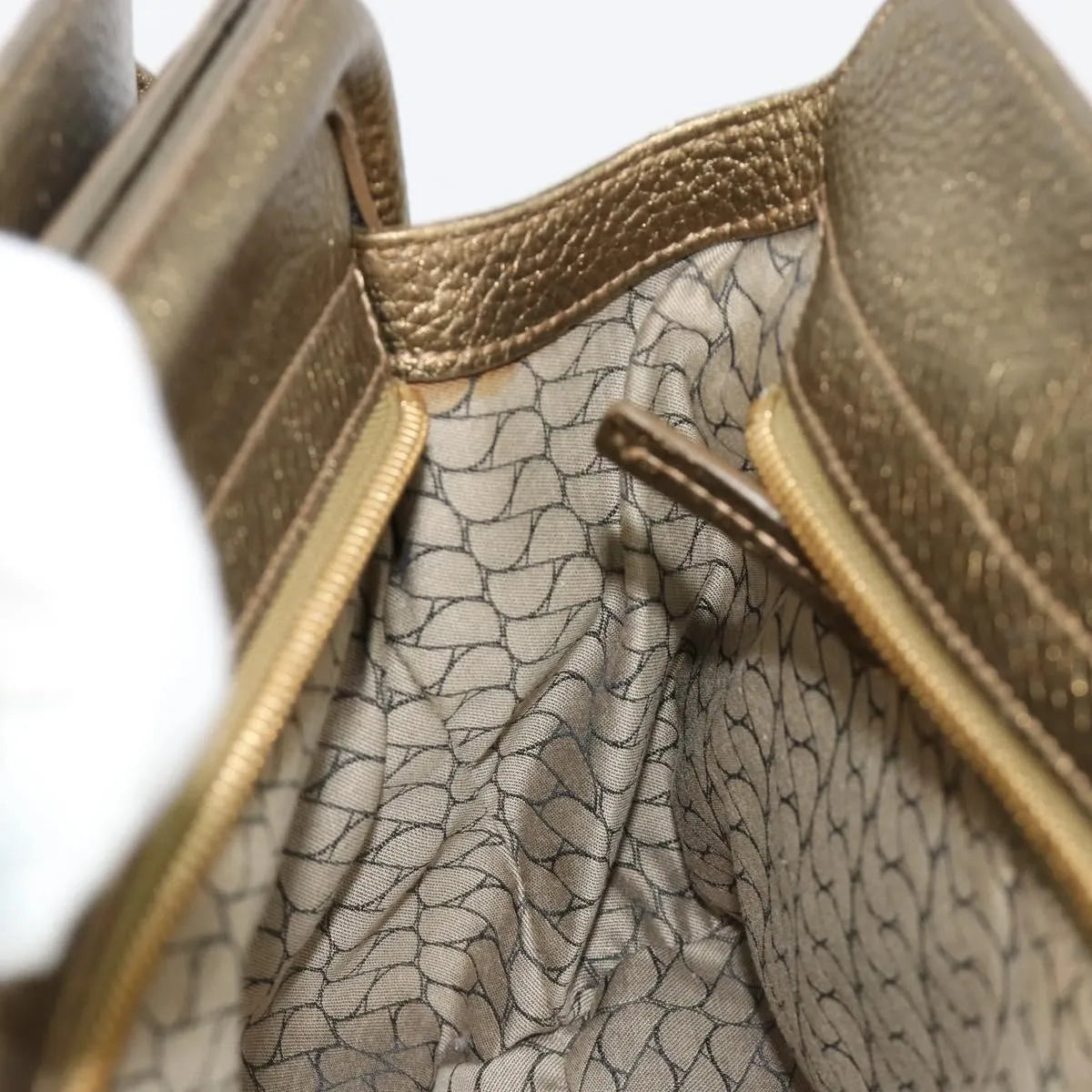 Cartier Chain Ladonia Shoulder Leather Gold Suede Tote Bag Bag (Pre-Owned)