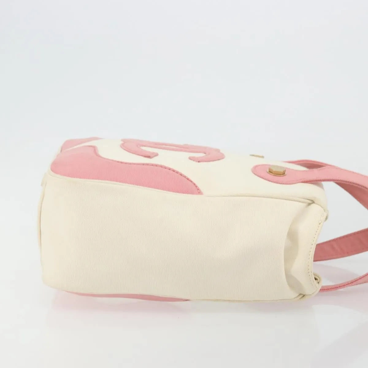 Chanel Vintage Cc Tote Canvas Beige Canvas Tote Bag Bag (Pre-Owned)