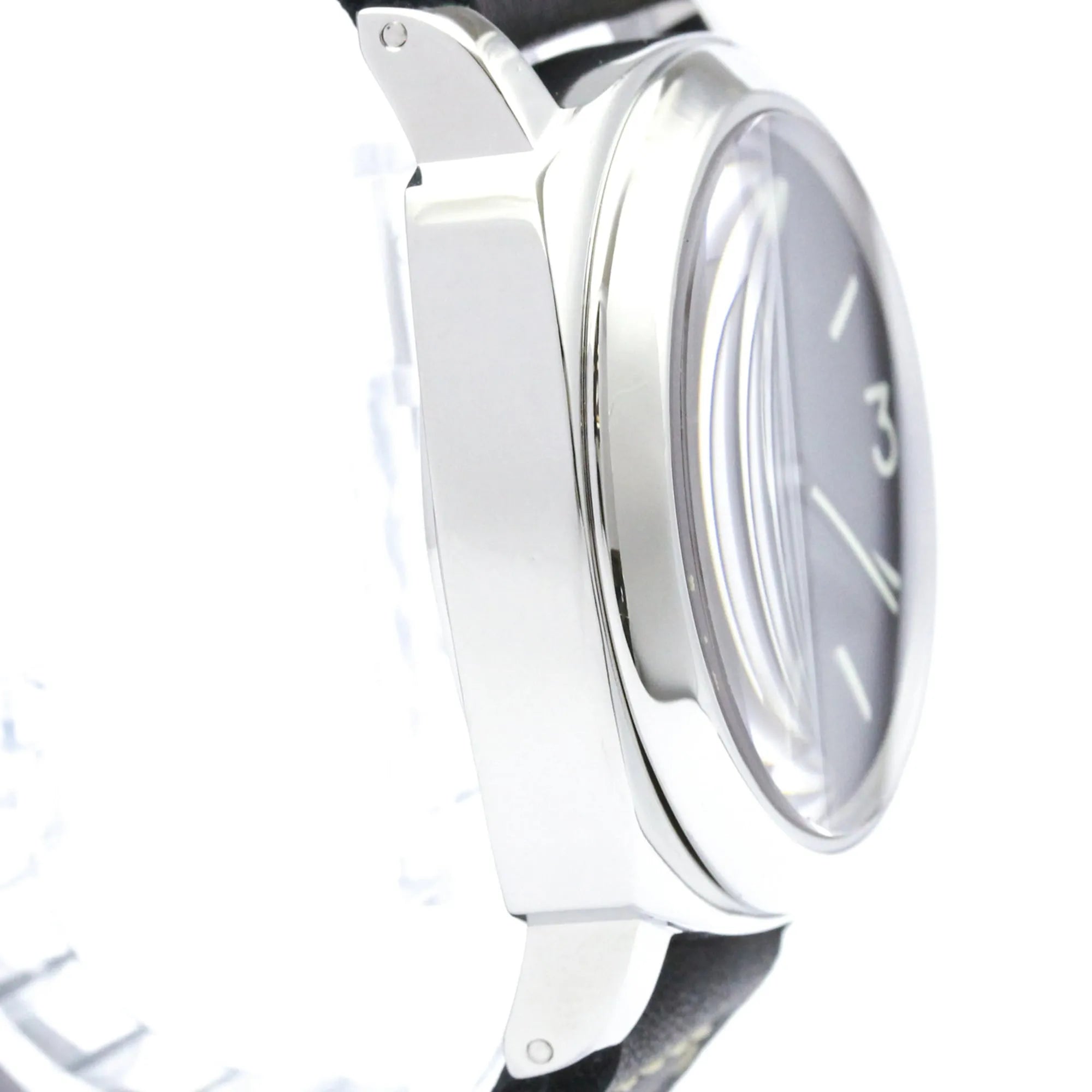 Panerai Luminor Base Logo Manual Stainless Steel And Leather Watch (Pre-Owned)