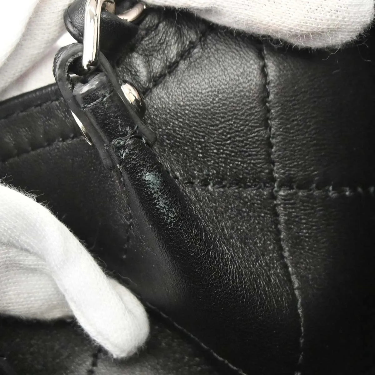 Chanel Covered Cc Shopping Tote Stitched Calfskin Black Leather Tote Bag Bag (Pre-Owned)