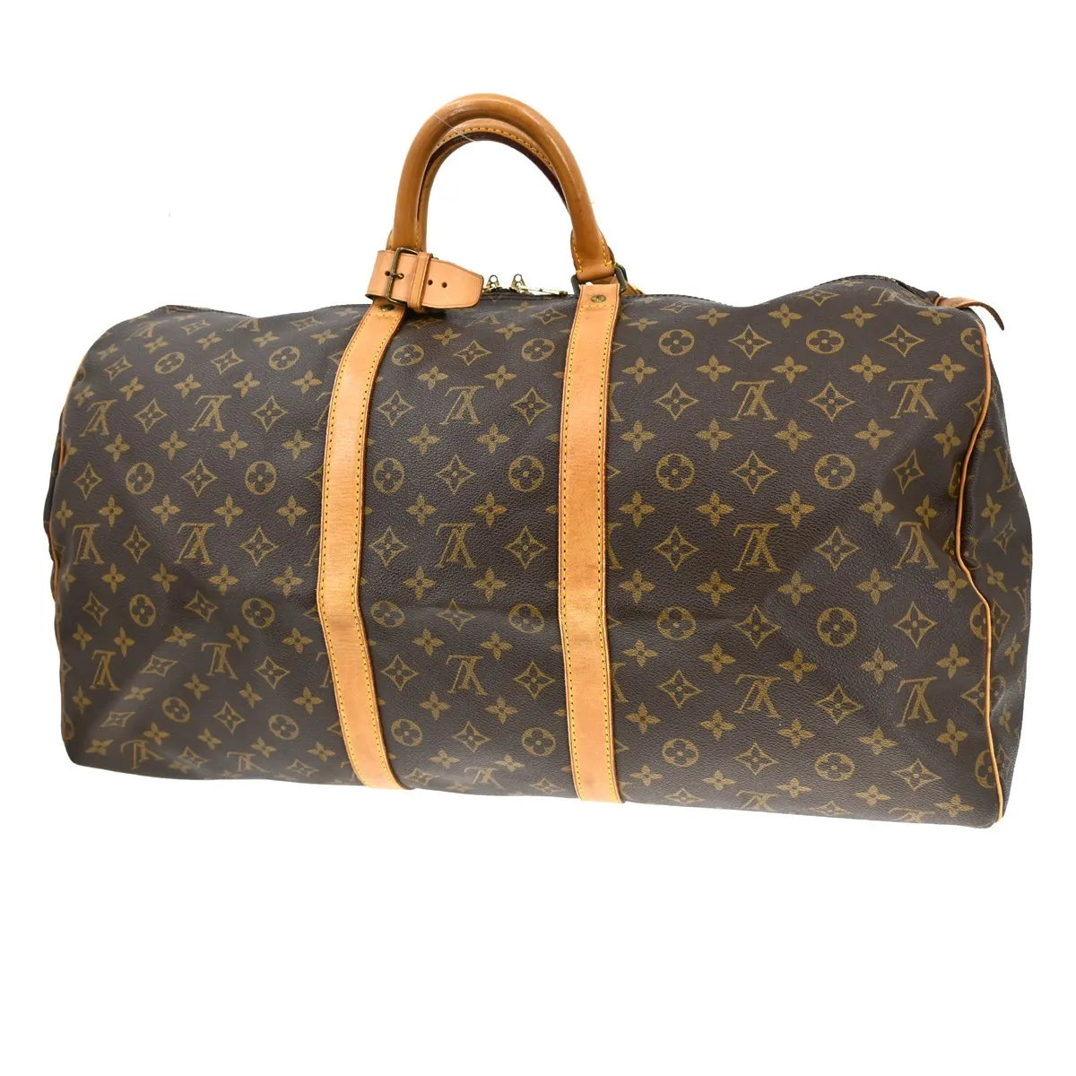 Louis Vuitton Keepall Bag Monogram Canvas Brown Canvas Travel Bag Bag (Pre-Owned)