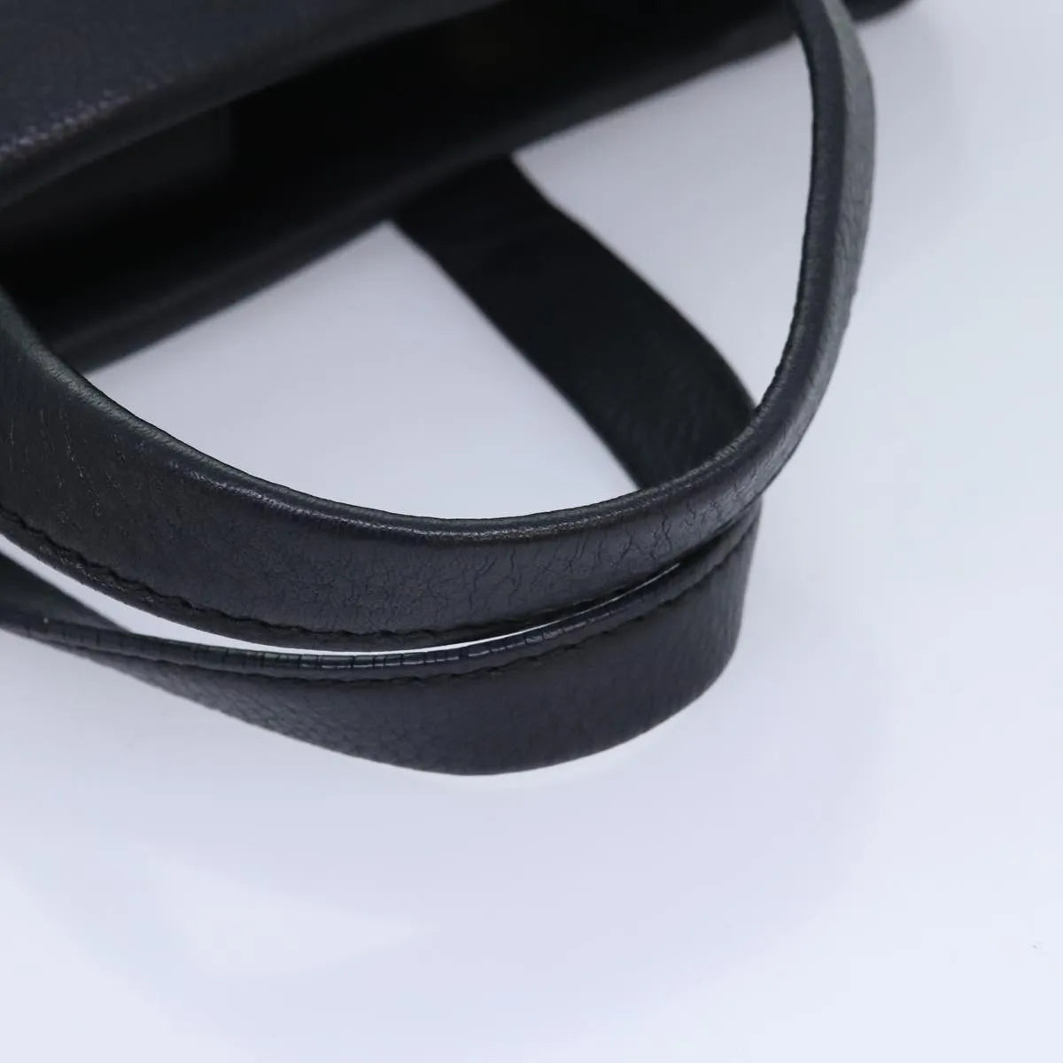 Salvatore Ferragamo Vala Leather Black Leather Handbag (Pre-Owned)