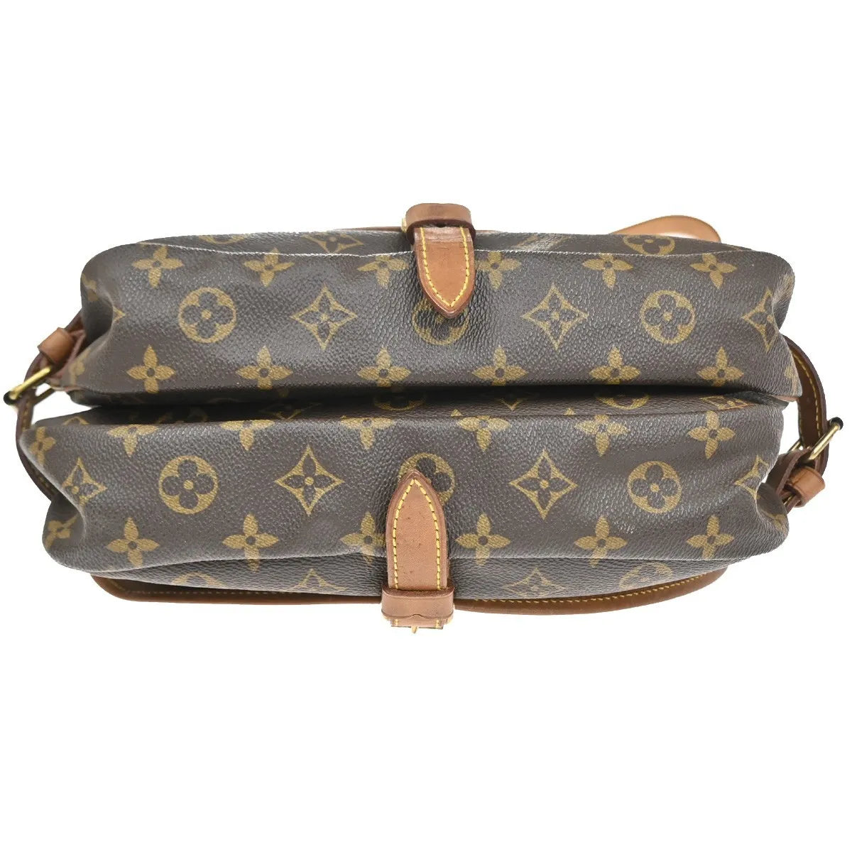 Louis Vuitton Saumur Monogram Canvas Brown Canvas Shoulder Bag Bag (Pre-Owned)