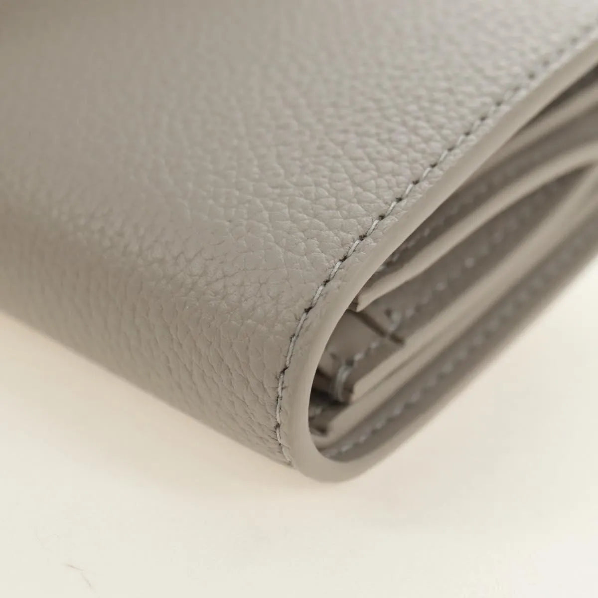 Celine Triomphe Trifold Leather Beige Leather Wallets Accessory (Pre-Owned)
