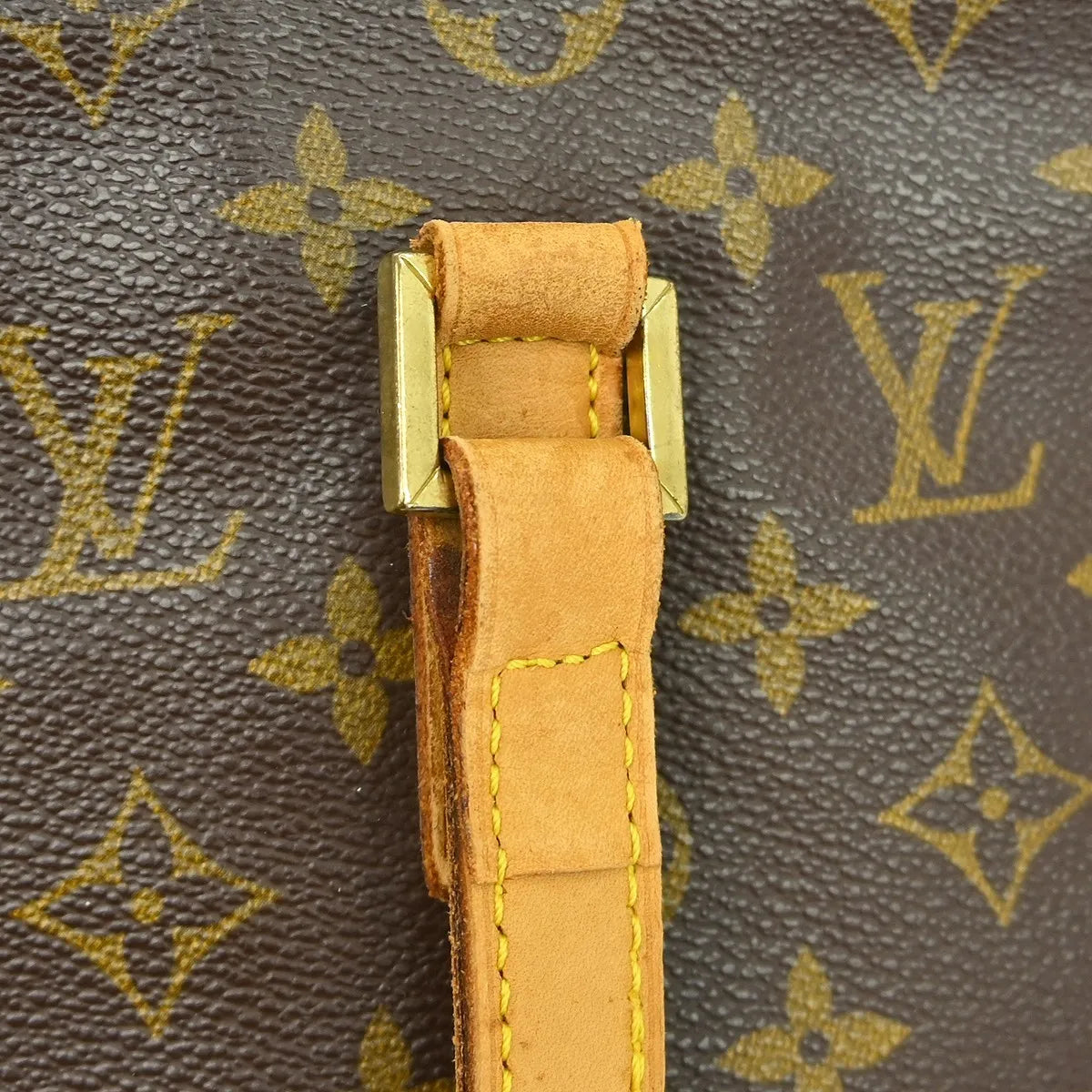 Louis Vuitton Cabas Mezzo Monogram Canvas Brown Canvas Shoulder Bag Bag (Pre-Owned)