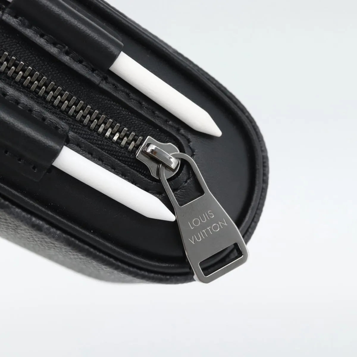 Louis Vuitton Golf Ball Case Monogram Black Canvas Clutche & Pouche Bag (Pre-Owned)