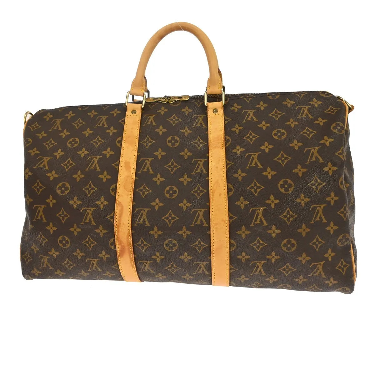 Louis Vuitton Keepall Bandouliere Bag Monogram Canvas Brown Canvas Travel Bag Bag (Pre-Owned)