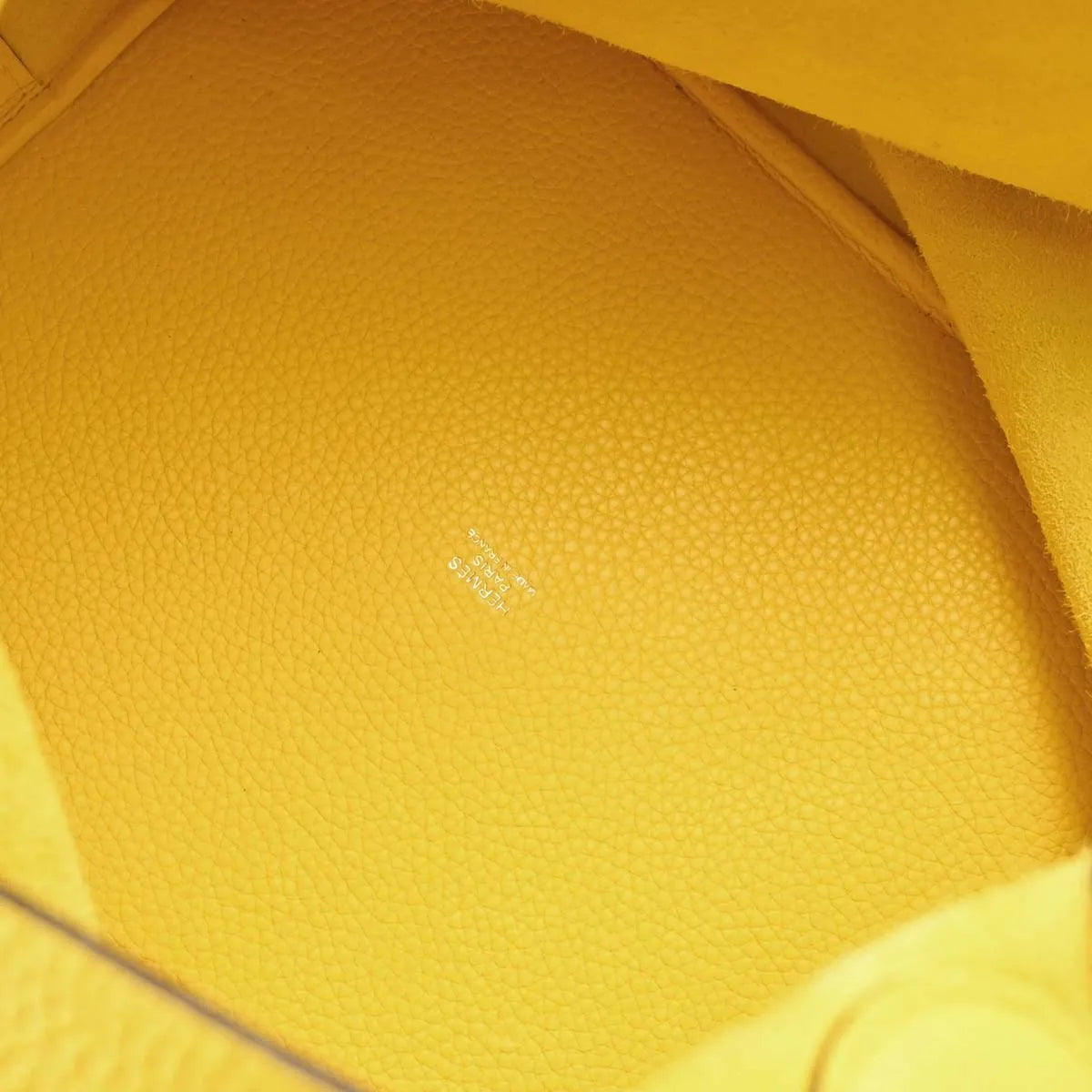 Hermes Picotin Lock Clemence Yellow Leather Handbag (Pre-Owned)