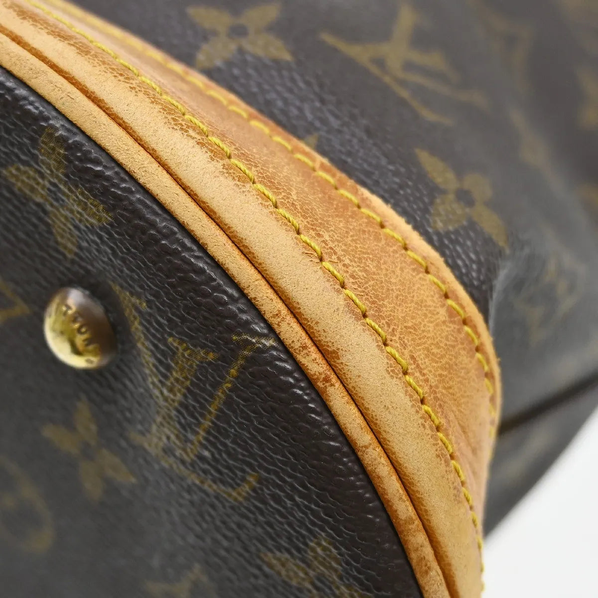 Louis Vuitton Petit Bucket Bag Monogram Canvas Brown Canvas Tote Bag Bag (Pre-Owned)