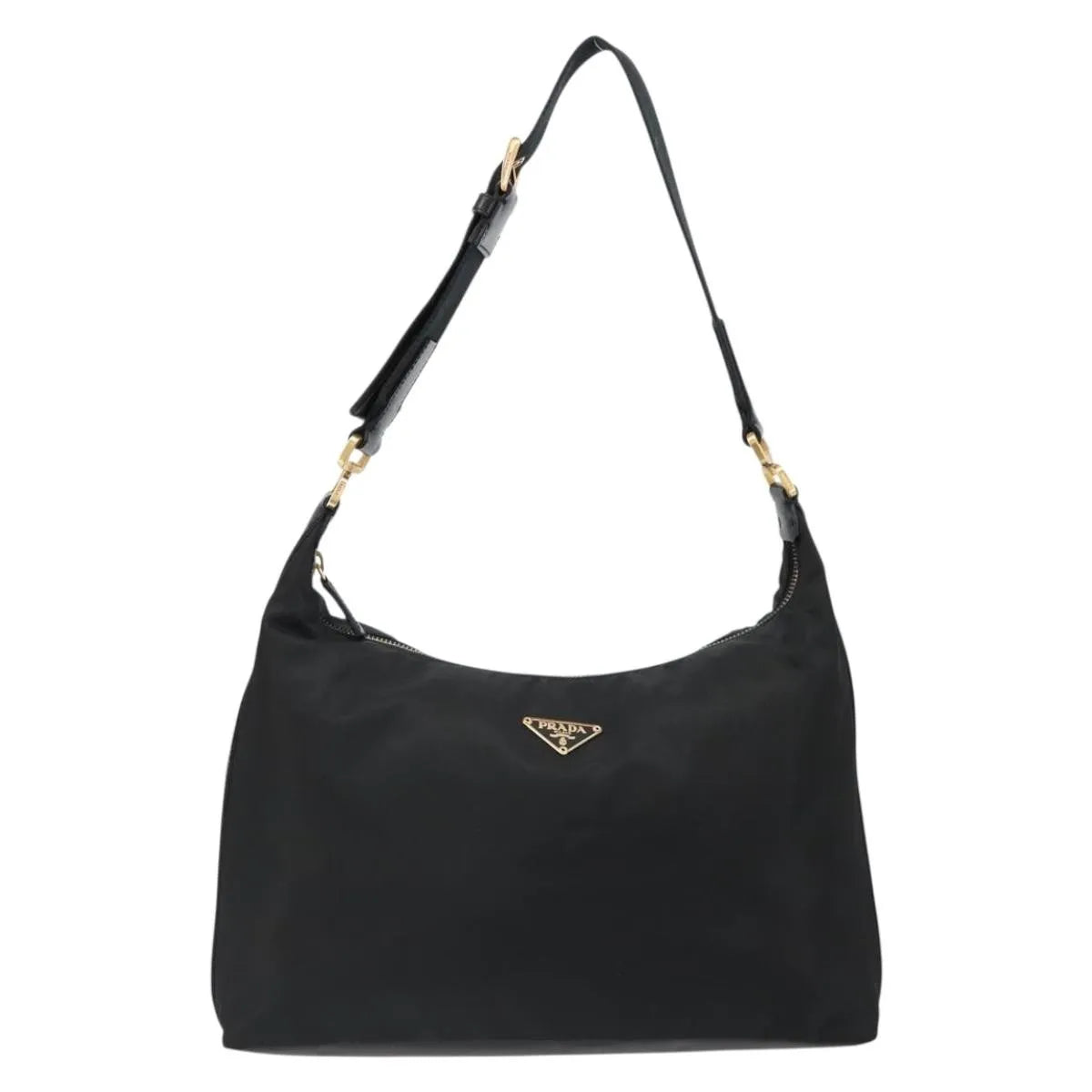 Prada Shoulder Python Black Nylon Shoulder Bag Bag (Pre-Owned)