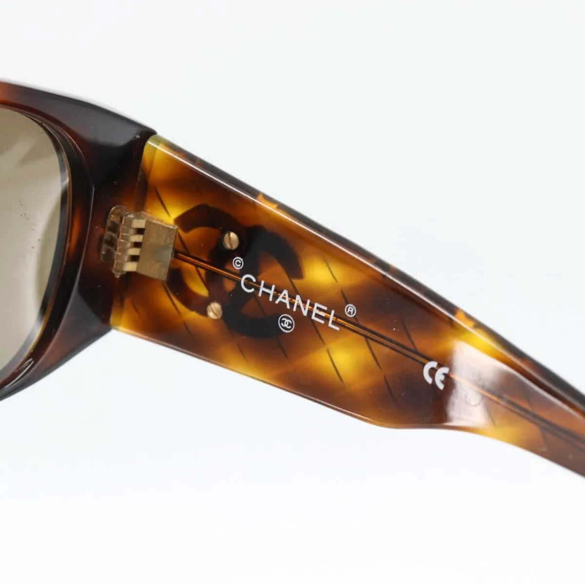 Chanel Cc Logo Matelasse Sunglasses Eye Wear Plastic Brown Plastic Sunglasse Accessory (Pre-Owned)
