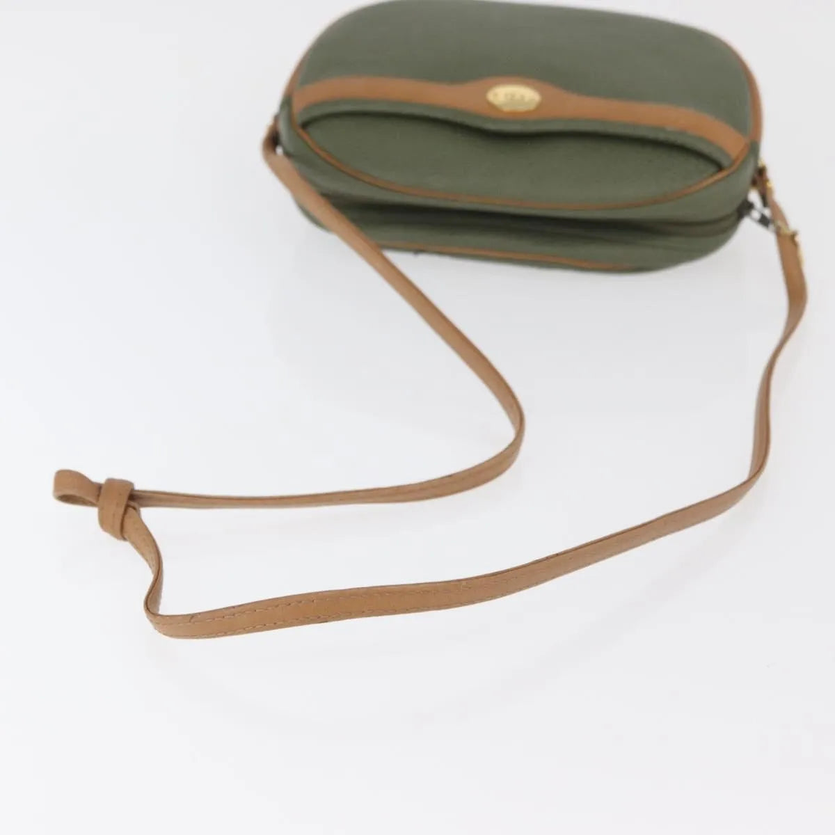 Christian Dior Cd Shoulder Bag Leather Green Leather Shoulder Bag Bag (Pre-Owned)