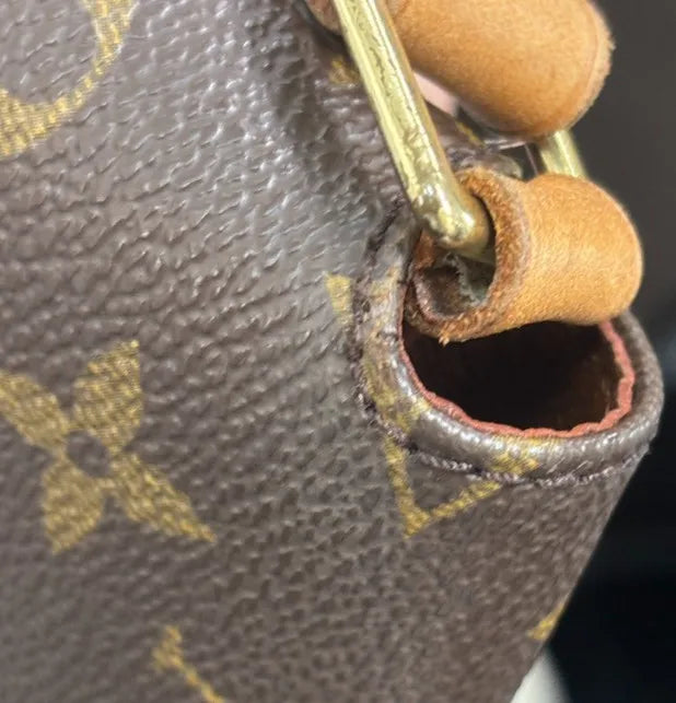 Louis Vuitton Musette Tango Monogram Canvas Brown Leather Shoulder Bag Bag (Pre-Owned)