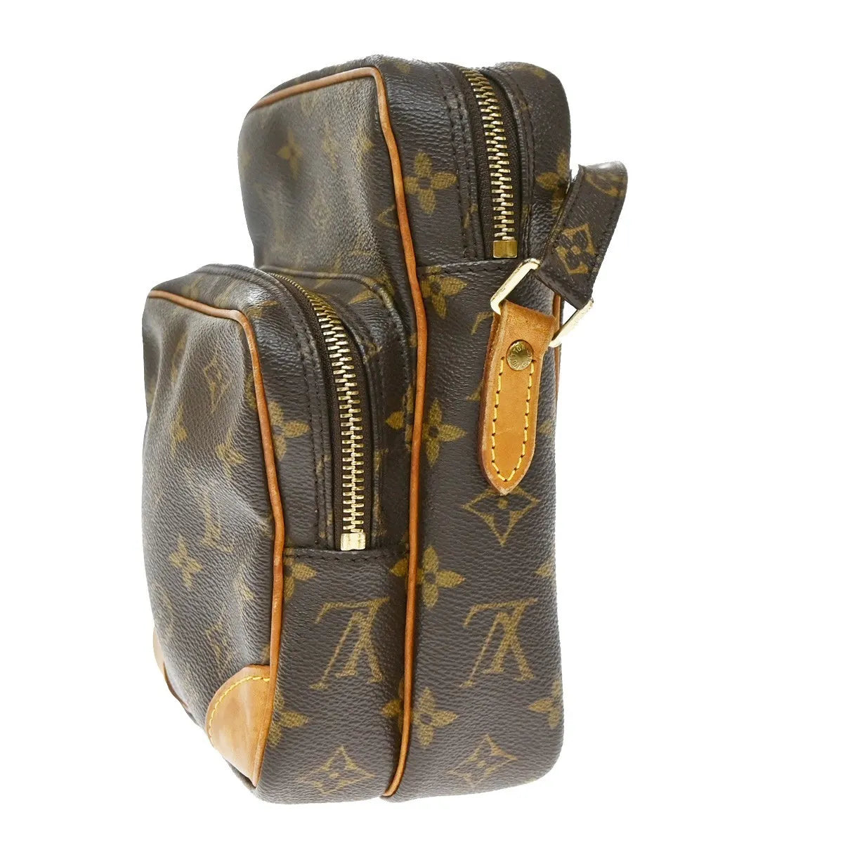 Louis Vuitton Amazone Monogram Canvas Brown Leather Shoulder Bag Bag (Pre-Owned)