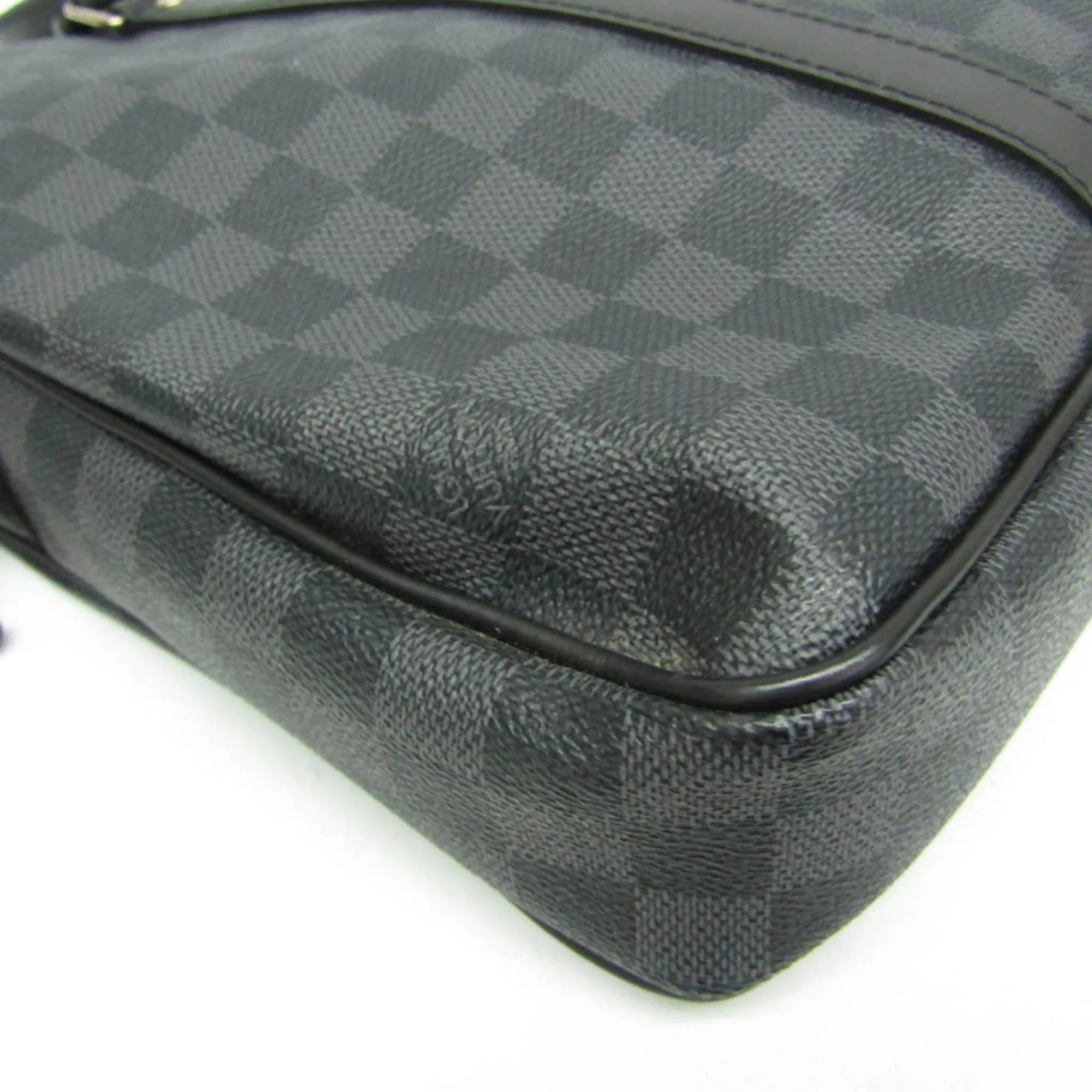 Louis Vuitton Porte-Documents Voyage Damier Black Canvas Briefcase Bag (Pre-Owned)