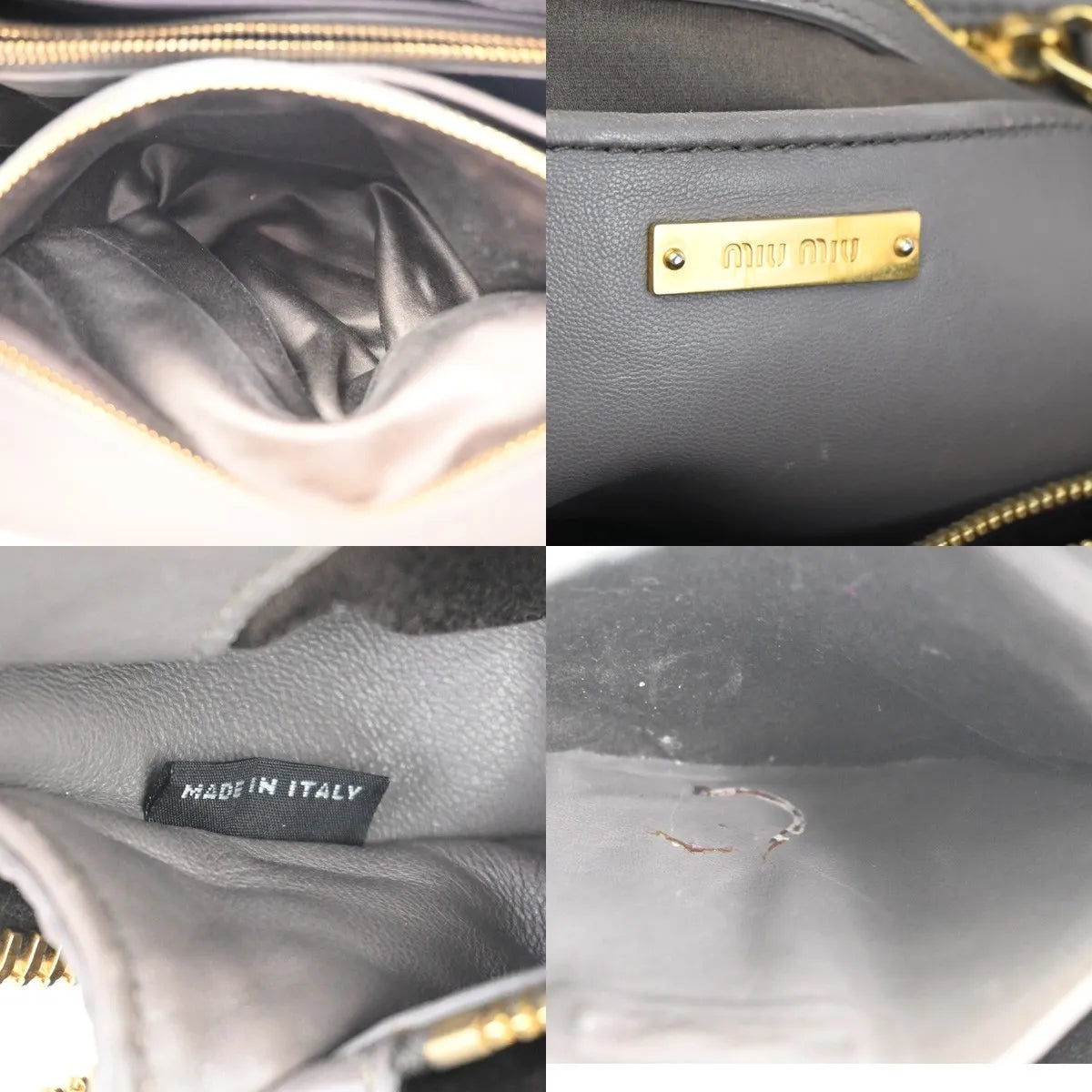 Miu Miu Madras Bowler Matelasse Leather Purple Leather Handbag (Pre-Owned)