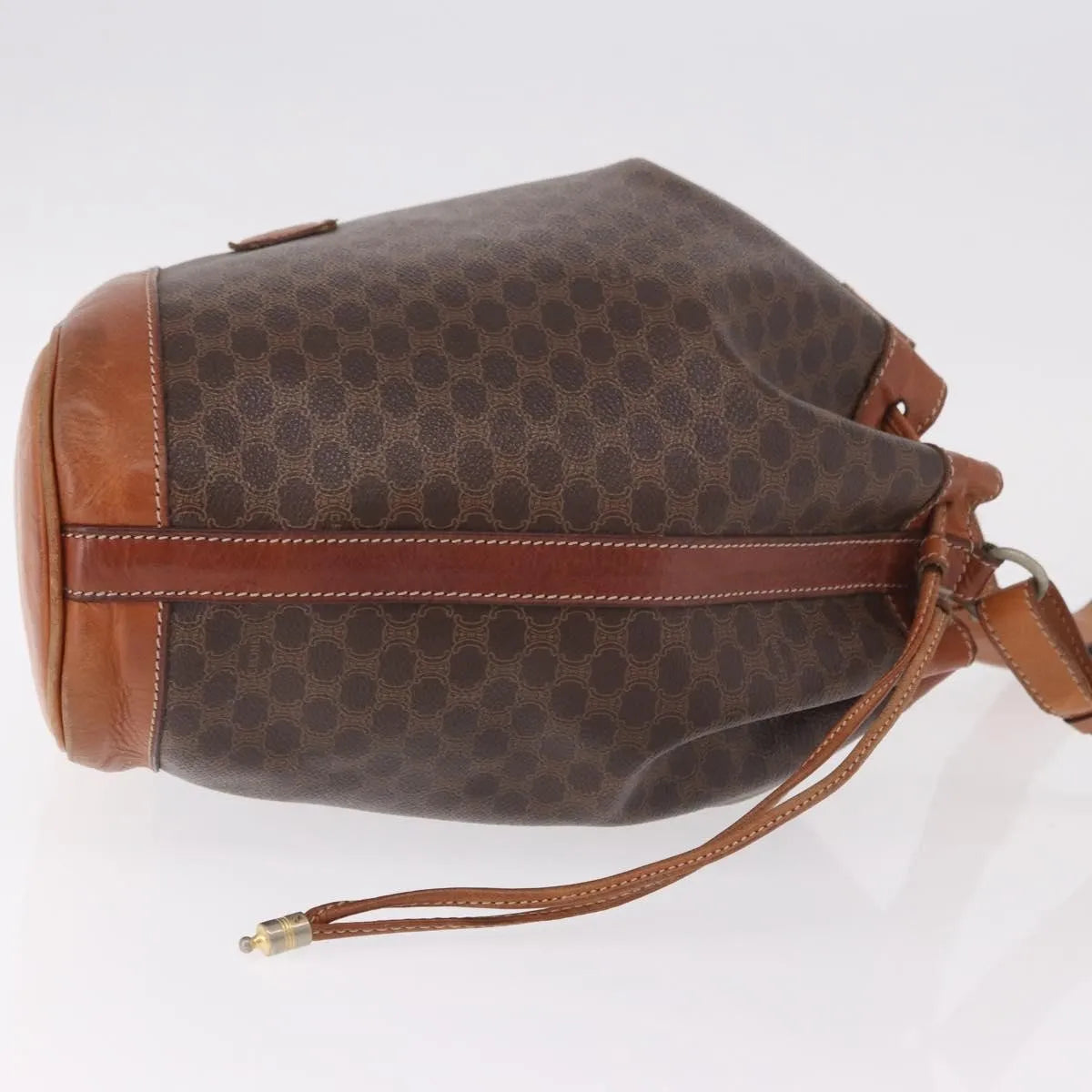 Celine Macadam Bucket Bag Canvas And Leather Brown Pvc Crossbody Bag Bag (Pre-Owned)