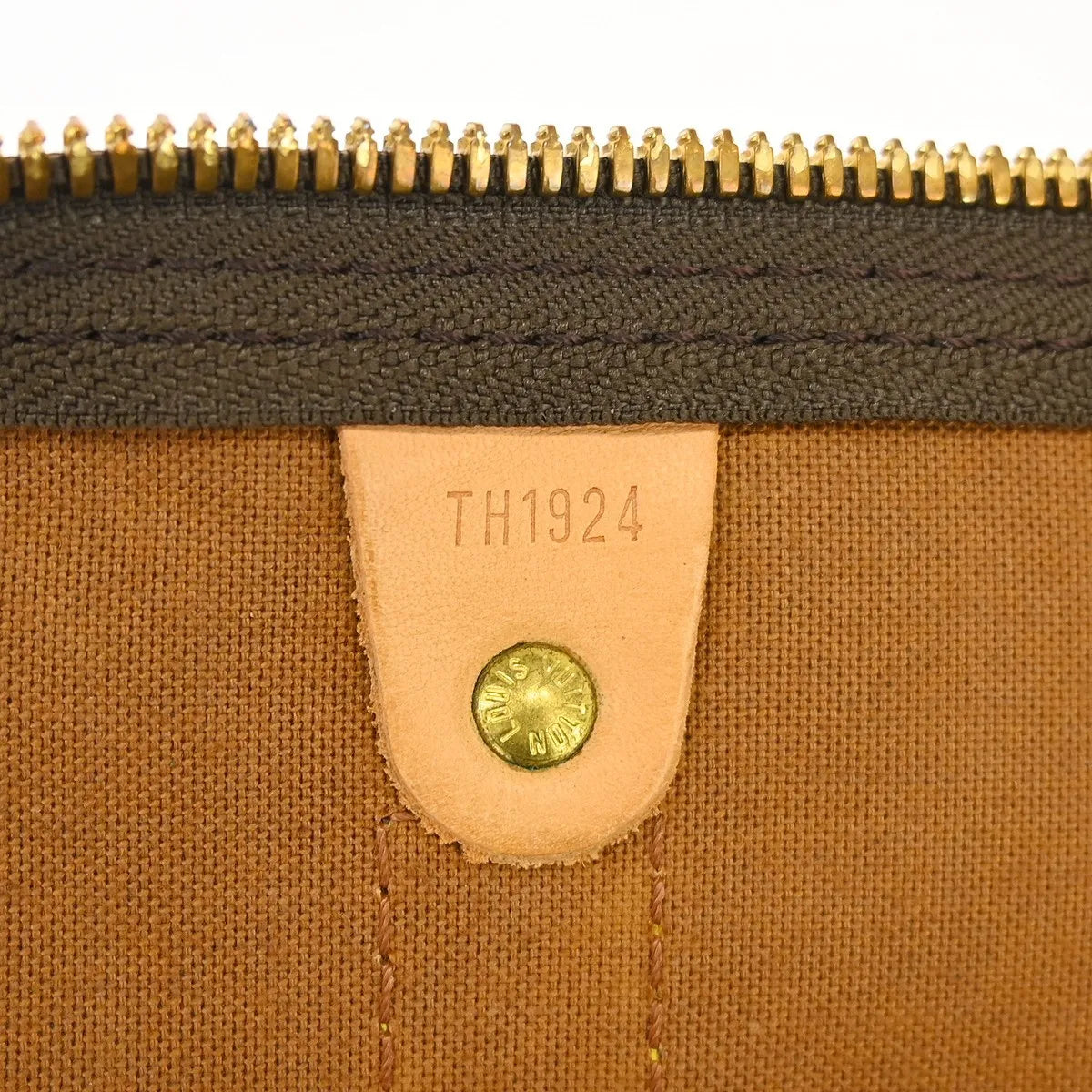 Louis Vuitton Keepall Bandouliere Bag Monogram Canvas Brown Canvas Travel Bag Bag (Pre-Owned)
